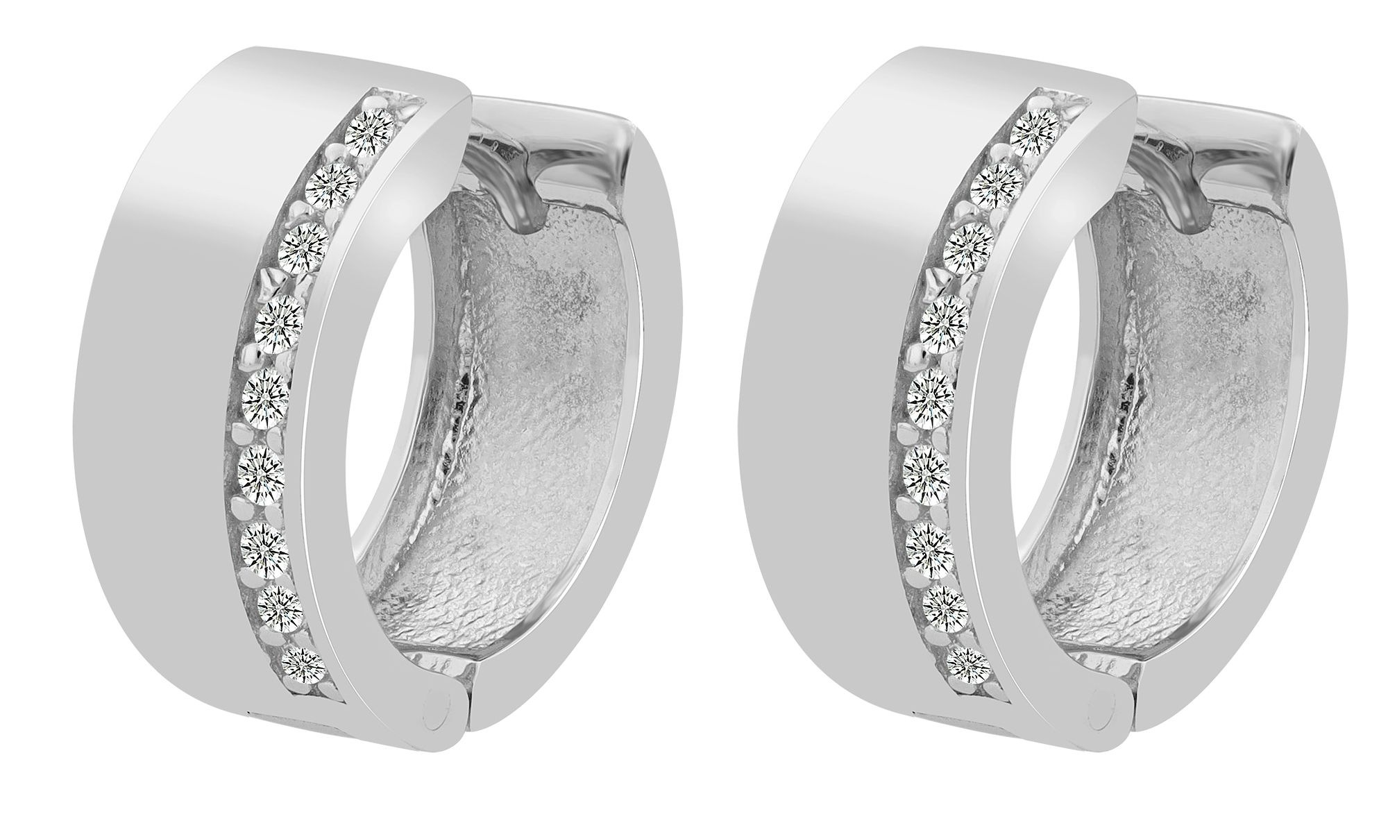 Adelia´s Klappcreolen "Damen Ohrringe – Klappcreole aus 925 Silber mit Zirk günstig online kaufen