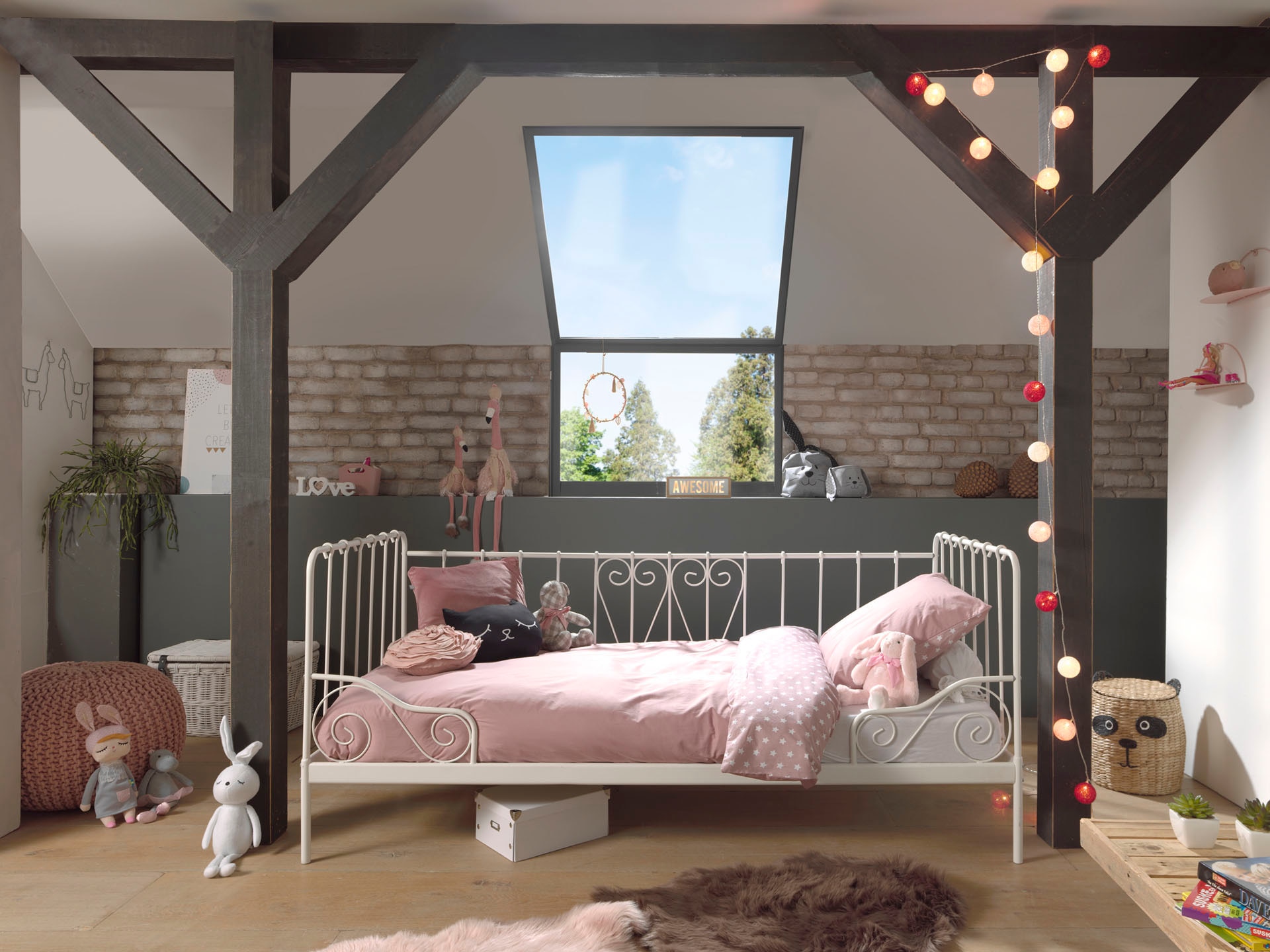 Vipack Metallbett »Alice«, (Made in Europe), Metallbett, mit Lattenrost