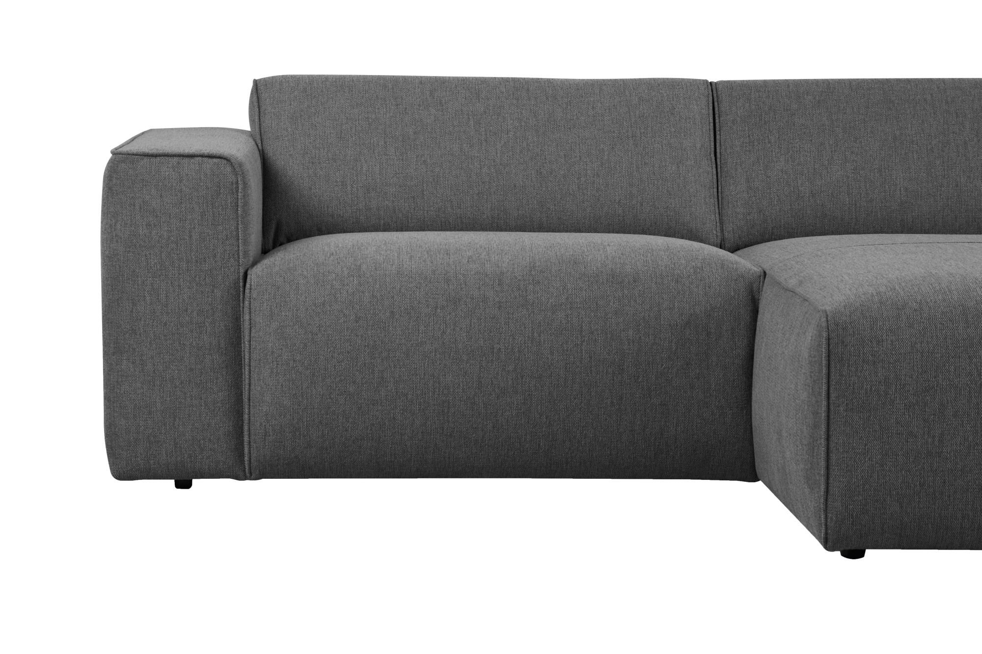 andas Ecksofa »Noord«, mit Kedernaht, Breite 234 cm, Cord, Struktur, Webstoff