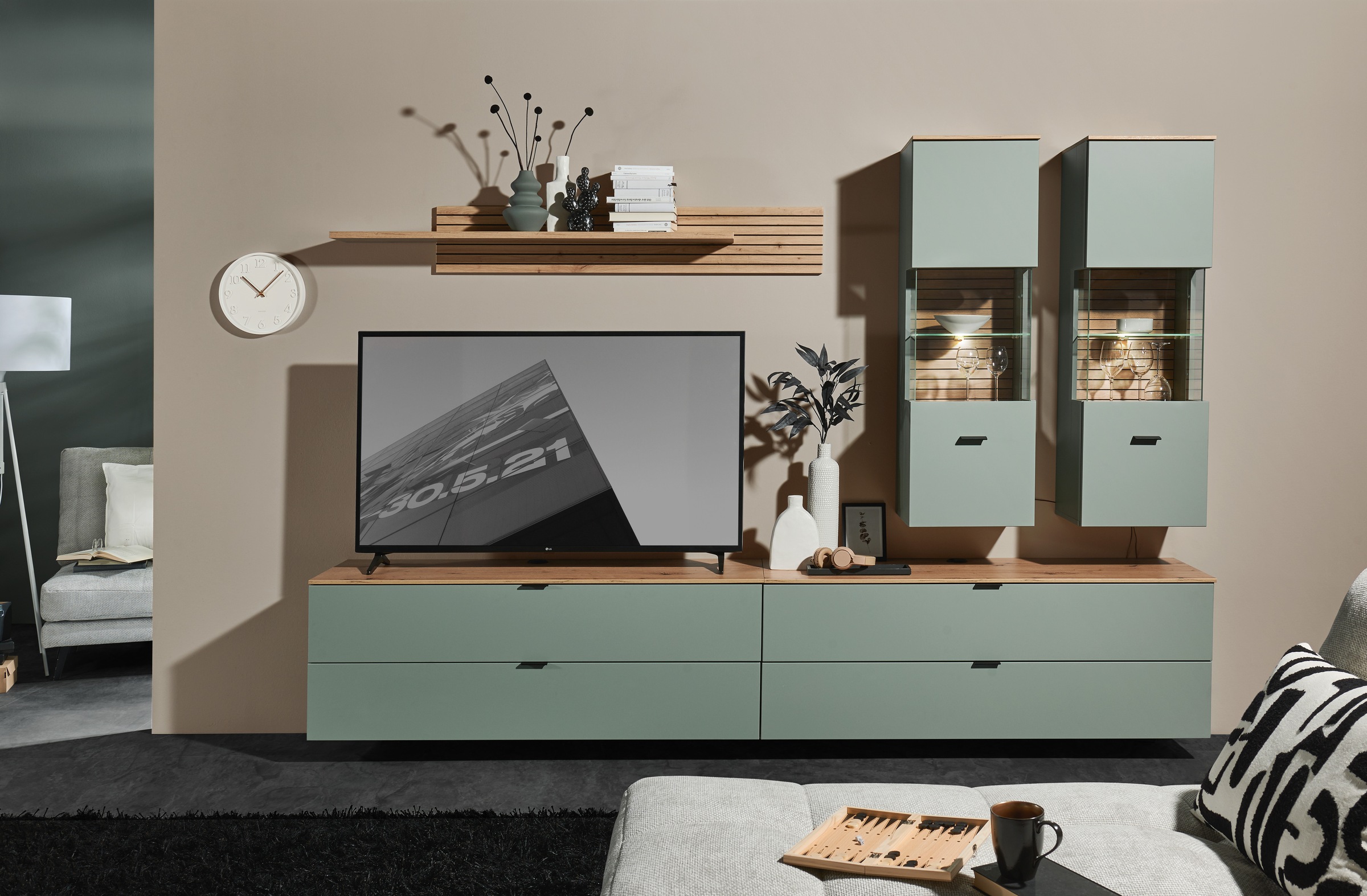 Innostyle Wohnwand "Ina Wohnwand, 280x185x44 cm (B/H/T)", (5 St.) günstig online kaufen