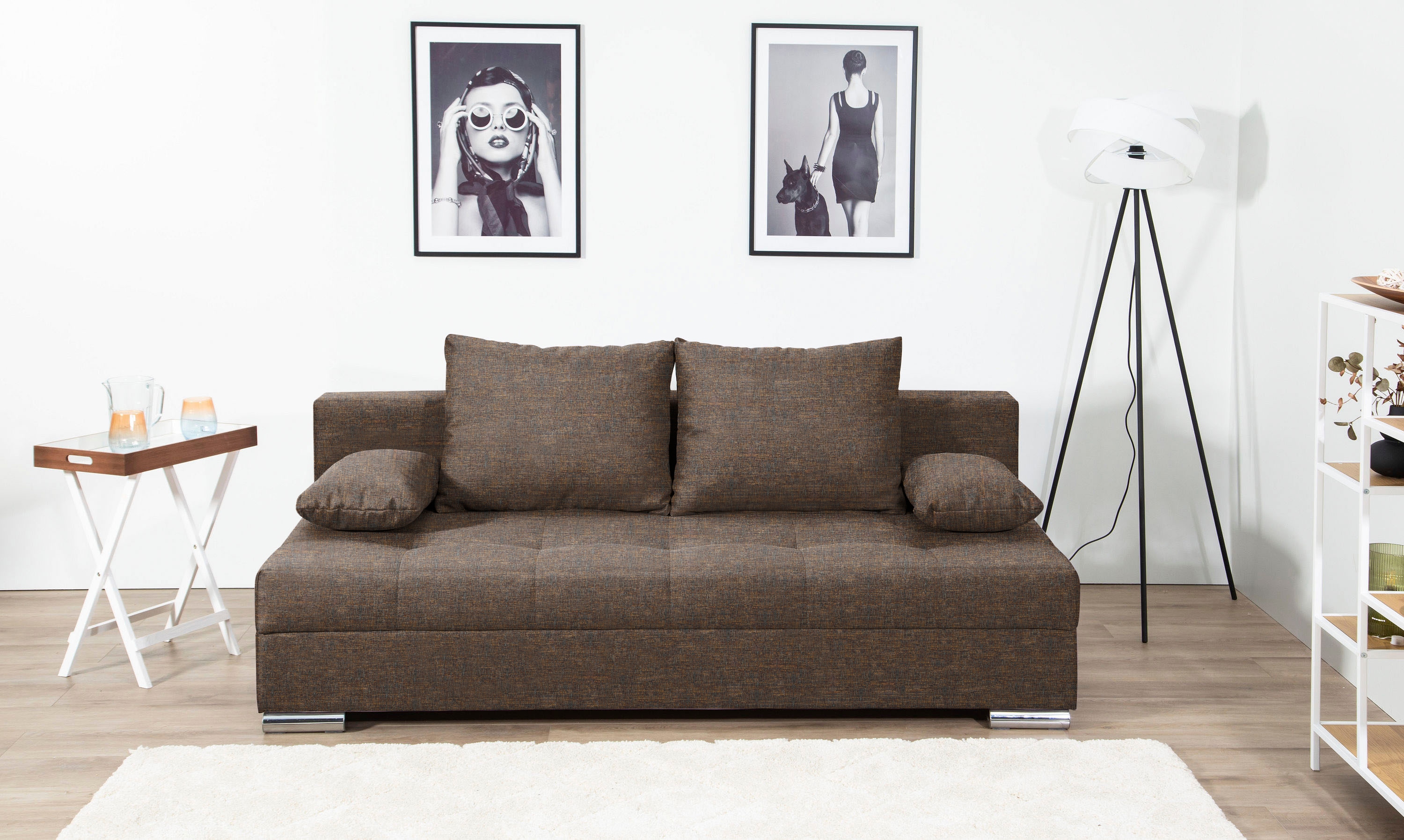 COLLECTION AB Schlafsofa "Tania, B: 194 cm, Liegefl. 140x194 cm, Federkern" Schlafcouch mit Gästebett inklusive Rückenkissen