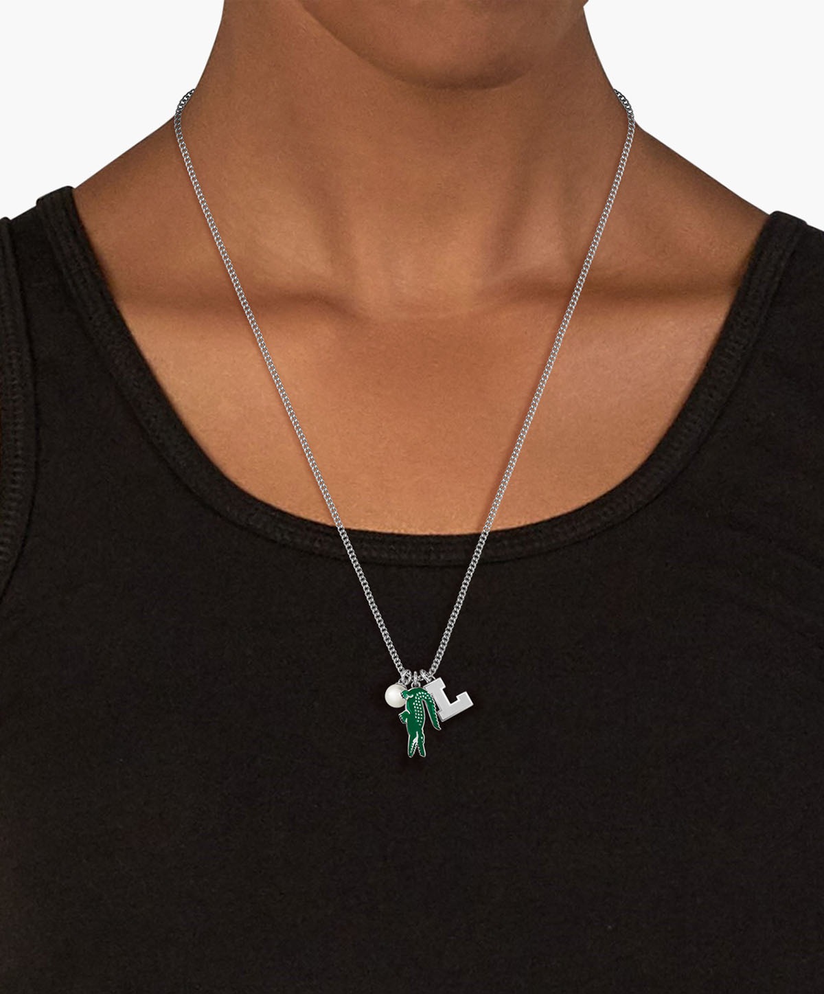 Lacoste Kette mit Anhänger »UMPIRE, 2040453«, mit Perle (imitiert) und Emaille