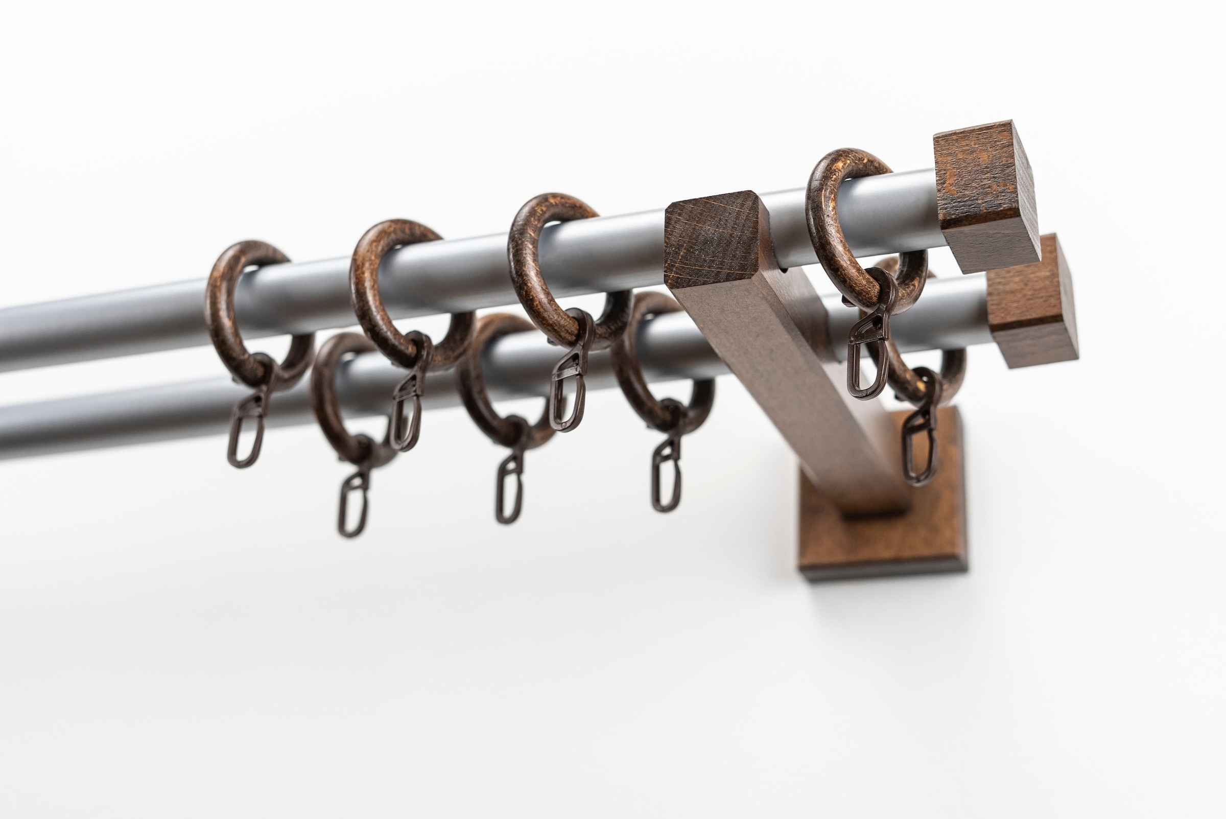 GARESA Gardinenstange "CUBUS" Ø 20 mm 2 läufig-läufig Wunschmaßlänge Vorhan günstig online kaufen