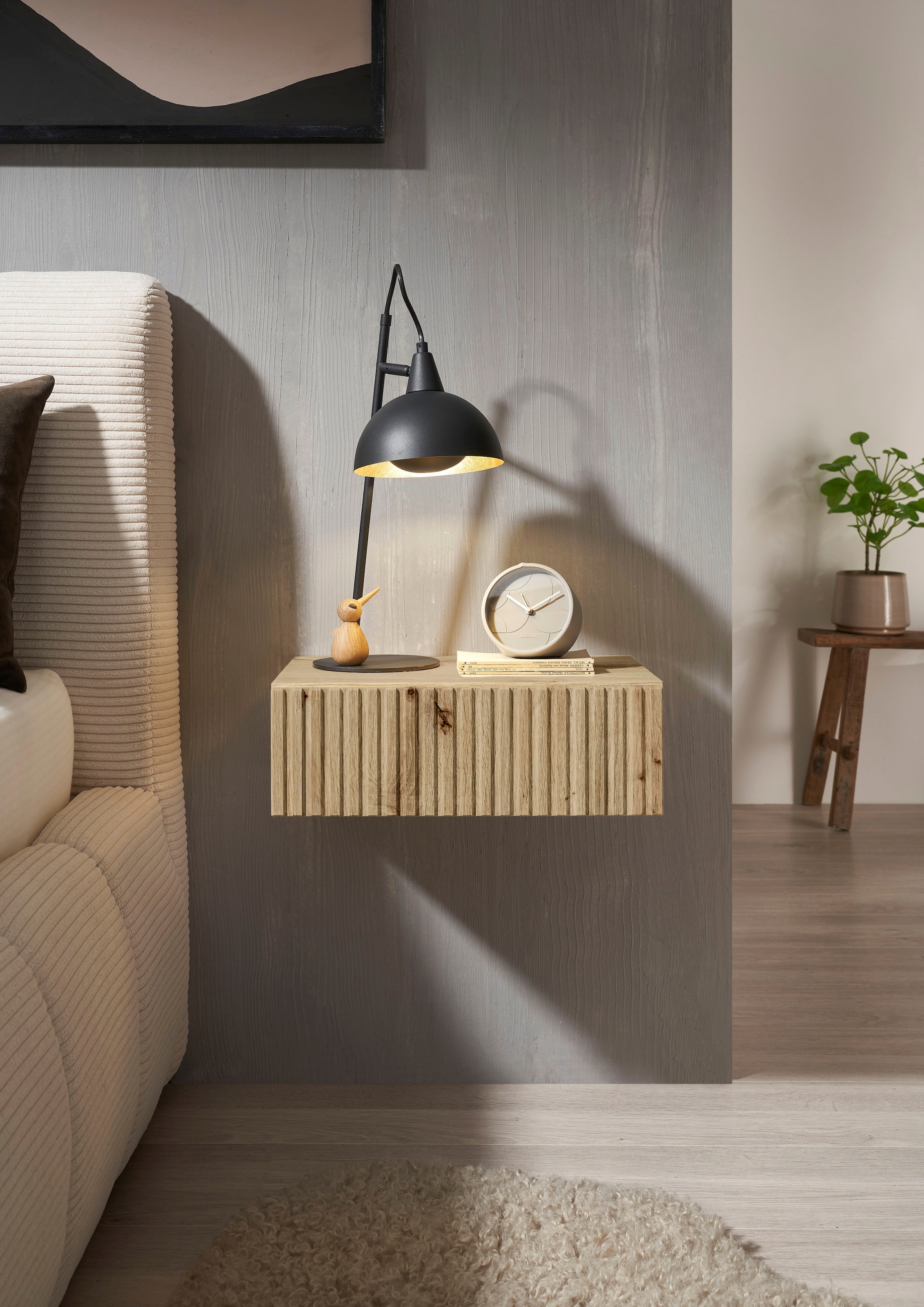 Schlafkontor Nachtkommode »Taboni Nachttisch, Nachtkonsole mit Push-to-open« Wandmontage