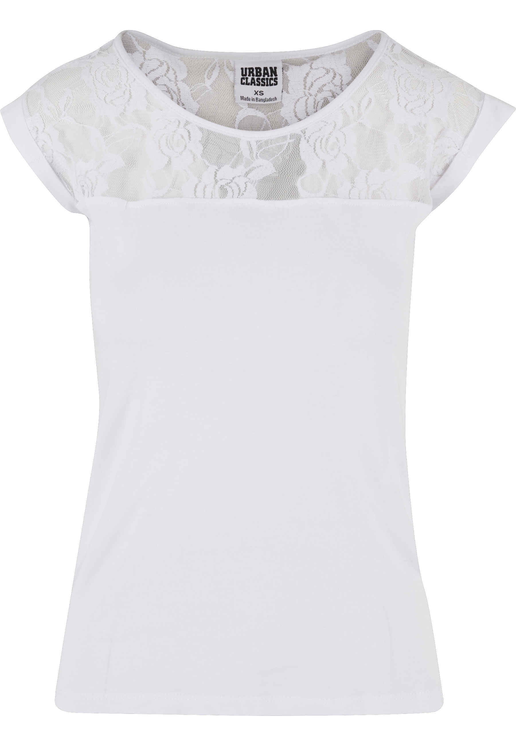 URBAN CLASSICS Kurzarmshirt "Urban Classics Damen Ladies Top Laces Tee" 1 S günstig online kaufen