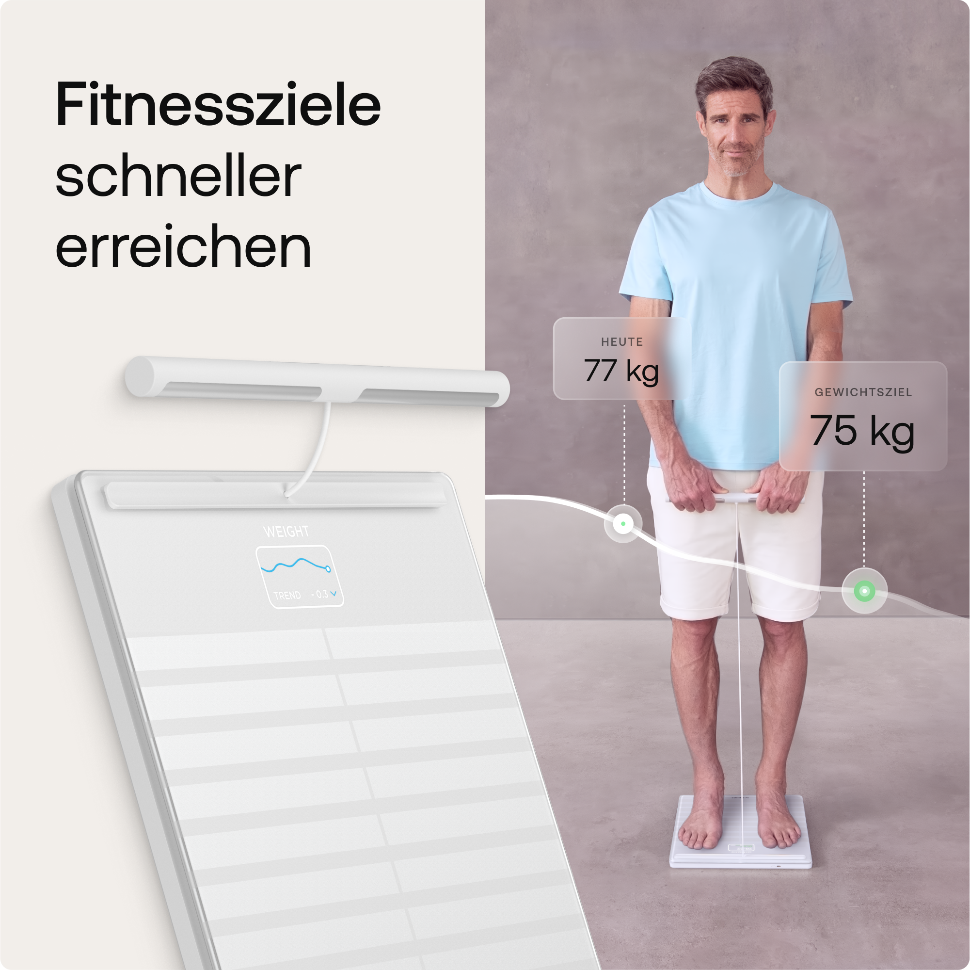 Withings Personenwaage »Body Scan«, mit integriertem 6-Kanal-Elektrokardiogramm (EKG)