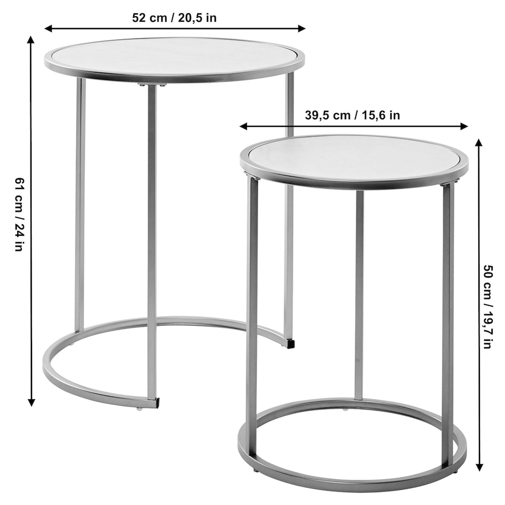 Jahnke Beistelltisch »SOL BY SIDE SET«, (2 St.)