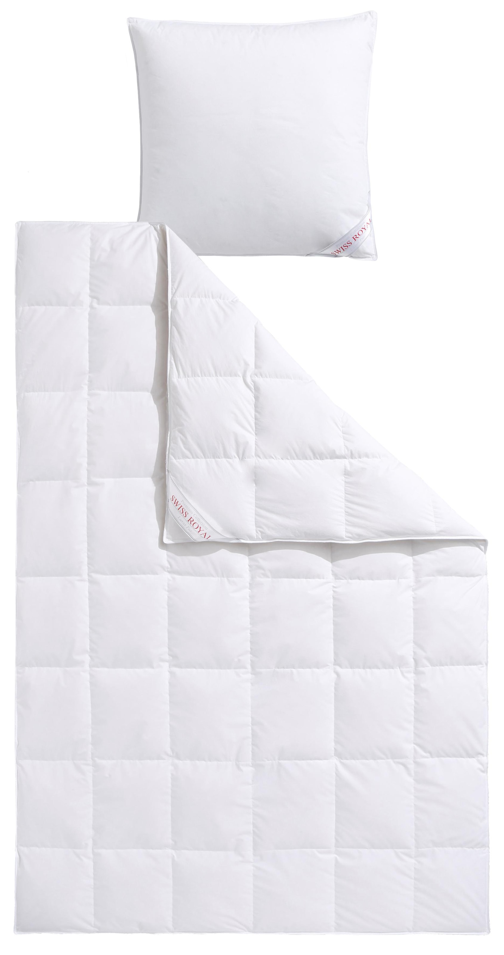 Haeussling Daunenbettdecke + Kopfkissen »Swiss Royal«, (Spar-Set), Bettdecken-Set mit Kopfkissen, 135x200 oder 155x220 cm, Sommer, Winter