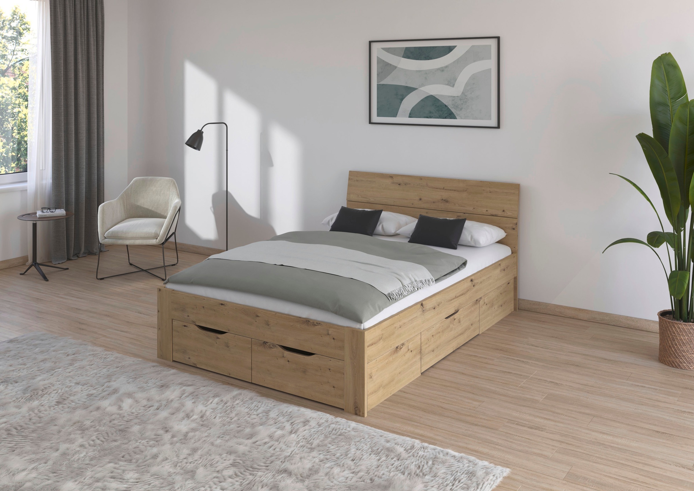 rauch Bett "Einzelbett Doppelbett Stauraum FLEXX Breiten 90/140/180 cm" Ein günstig online kaufen