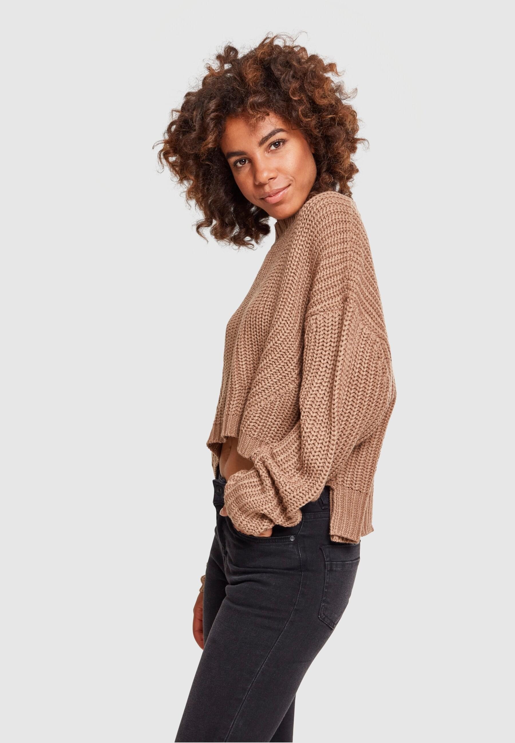 URBAN CLASSICS Rundhalspullover »Urban Classics Damen Ladies Wide Oversize Sweater«