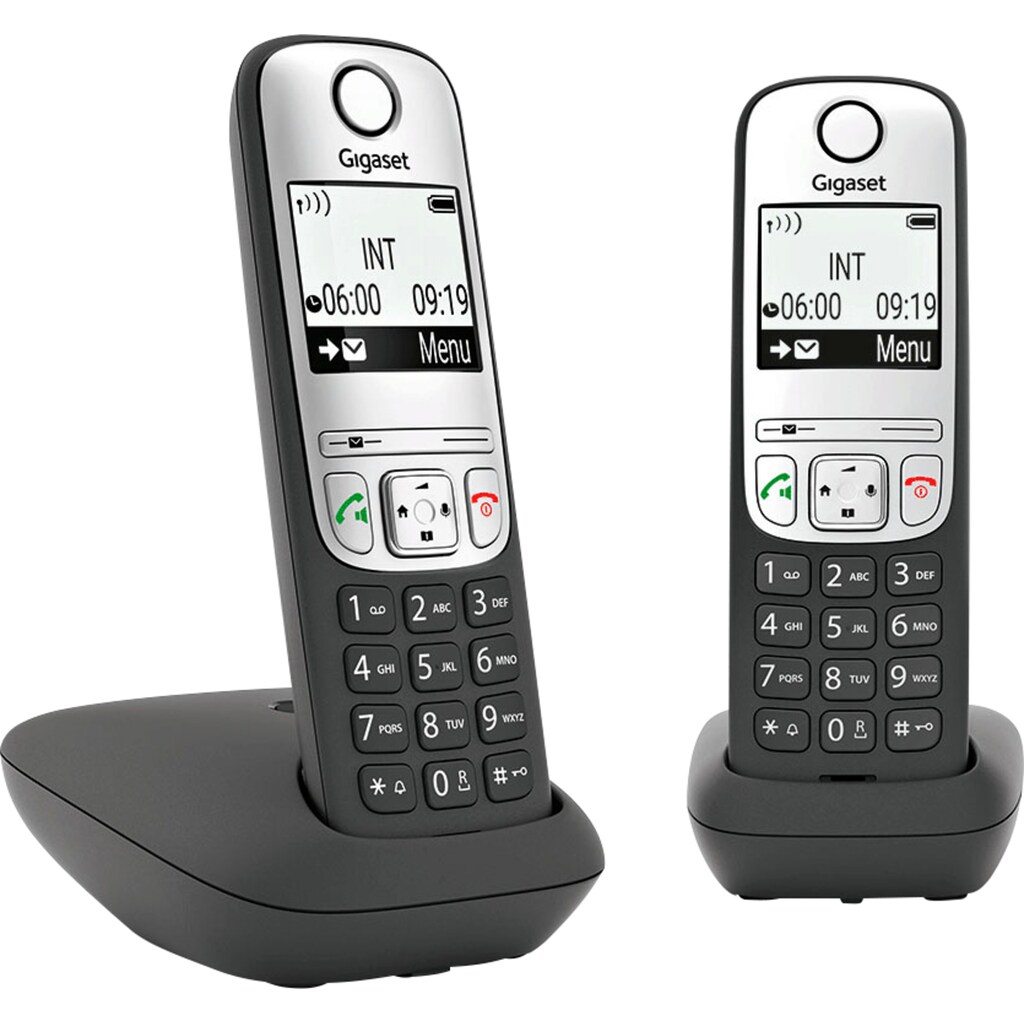 Gigaset Schnurloses DECT-Telefon »A690 Duo«, (Mobilteile: 2)