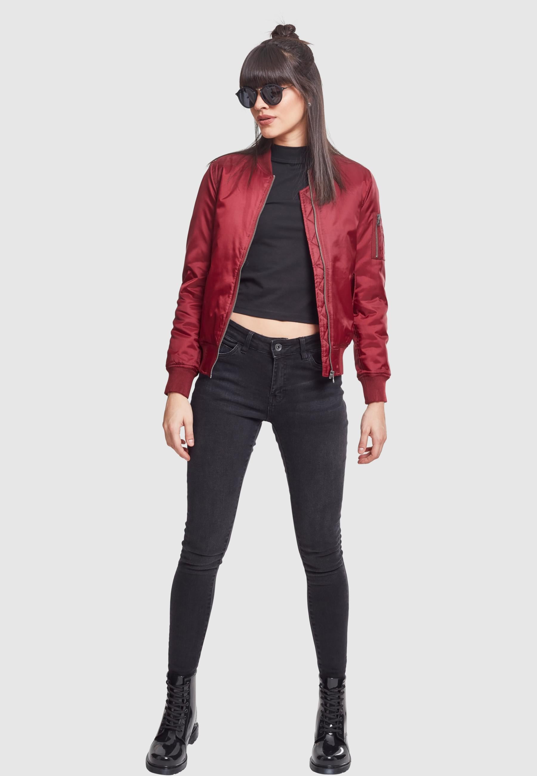 URBAN CLASSICS Allwetterjacke »Urban Classics Damen Ladies Basic Bomber Jacket«, (1 St.), ohne Kapuze