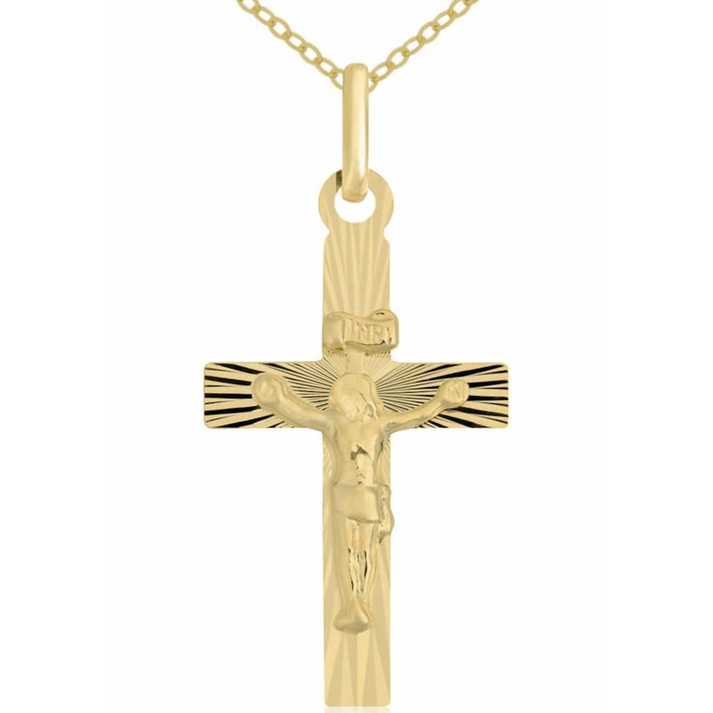 Firetti Kreuzkette »Schmuck Geschenk Gold 333 Halsschmuck Halskette Goldkette Kreuz«