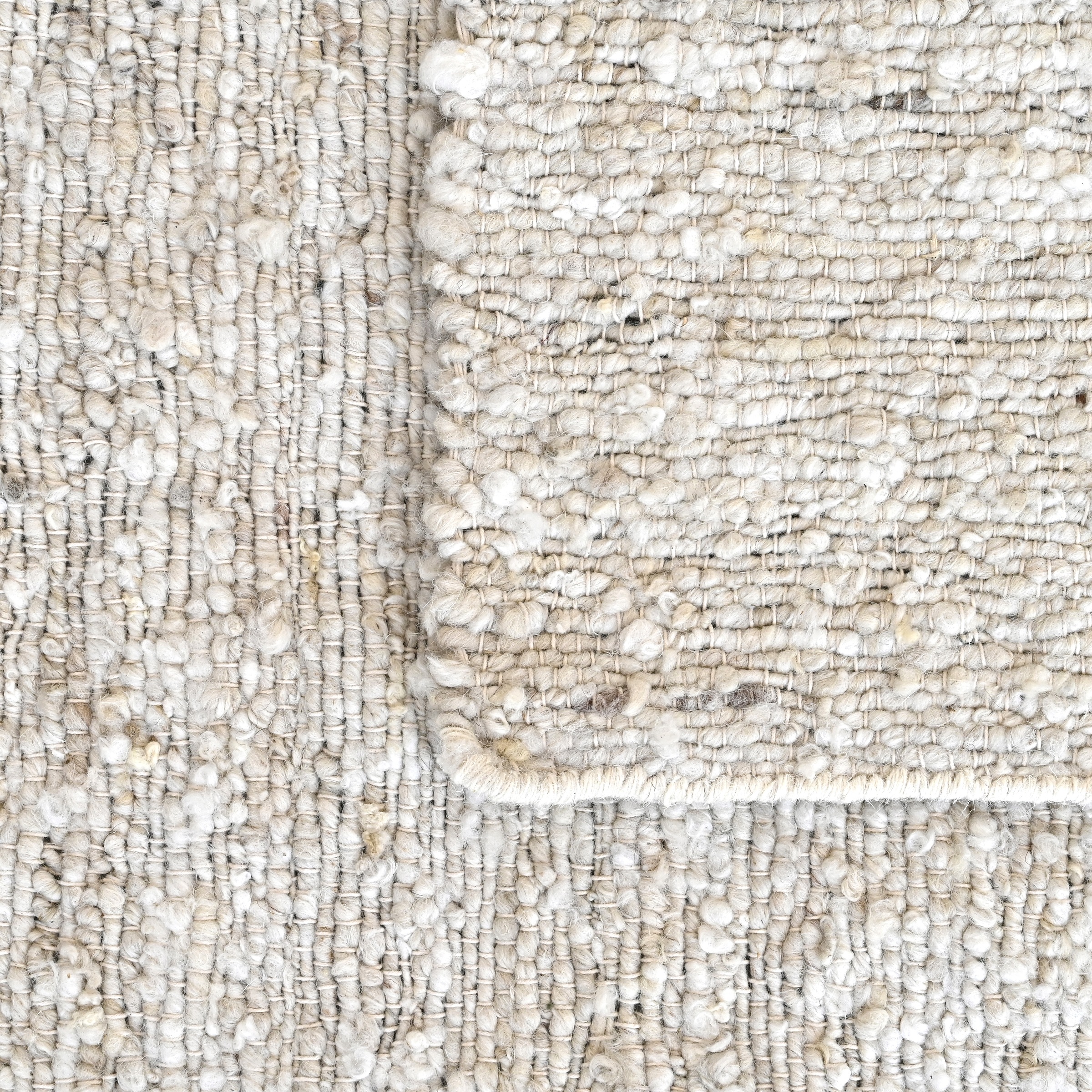 my home Teppich »Landhaus, handgewebt, Wollteppich«, rechteckig, 10 mm Höhe, Naturfaser, Wolle, handgewebter Wendeteppich, Schlafzimmer, Wohnzimmer