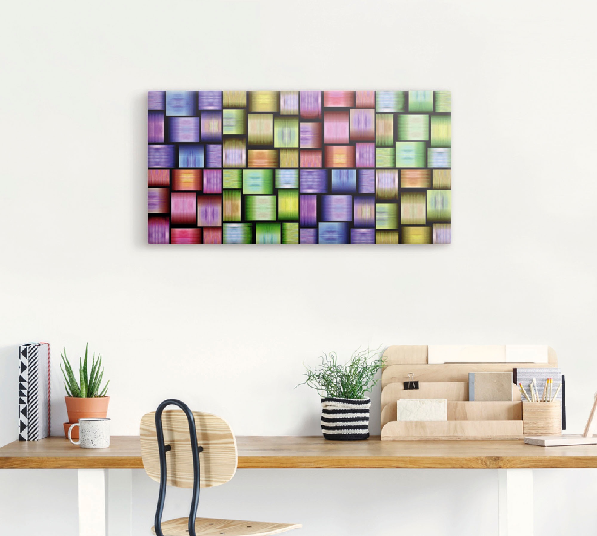 Artland Leinwandbild »Bunte Muster«, Muster, (1 St.), auf Keilrahmen gespannt