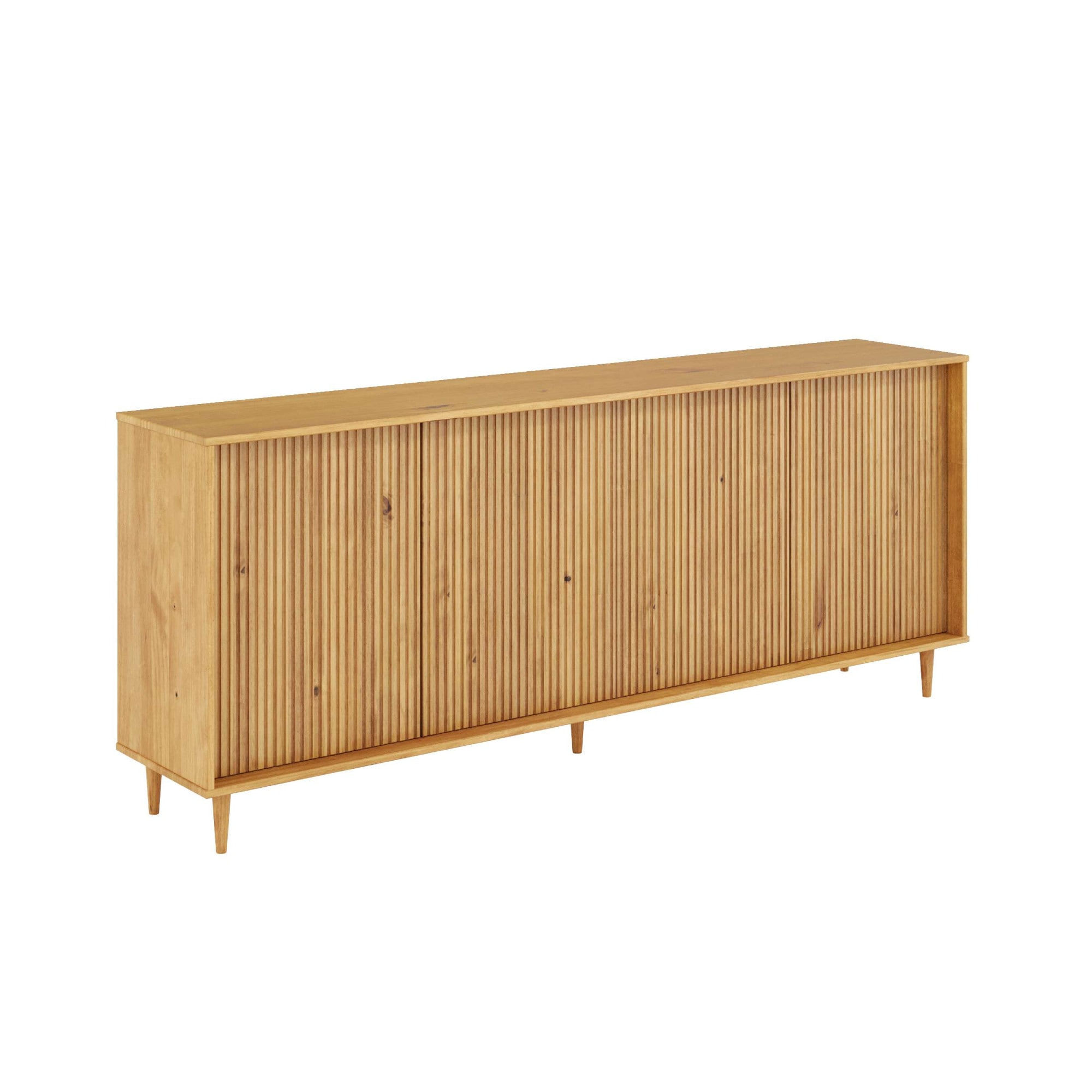 OTTO home Sideboard »Malmedy Front mit gefrästen Rillen« Kommode aus massivem Kiefernholz, Push-to-open, FSC, Breite 200 cm