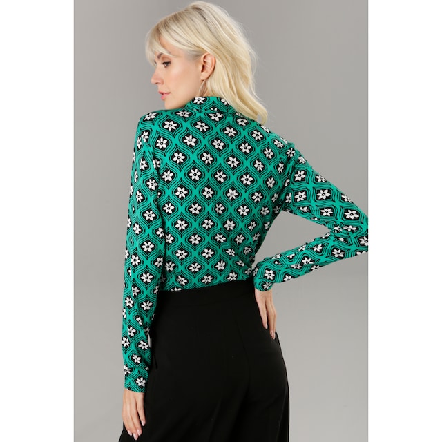 Aniston SELECTED Hemdbluse, | für - BAUR aus elastischem kaufen KOLLEKTION NEUE Jersey