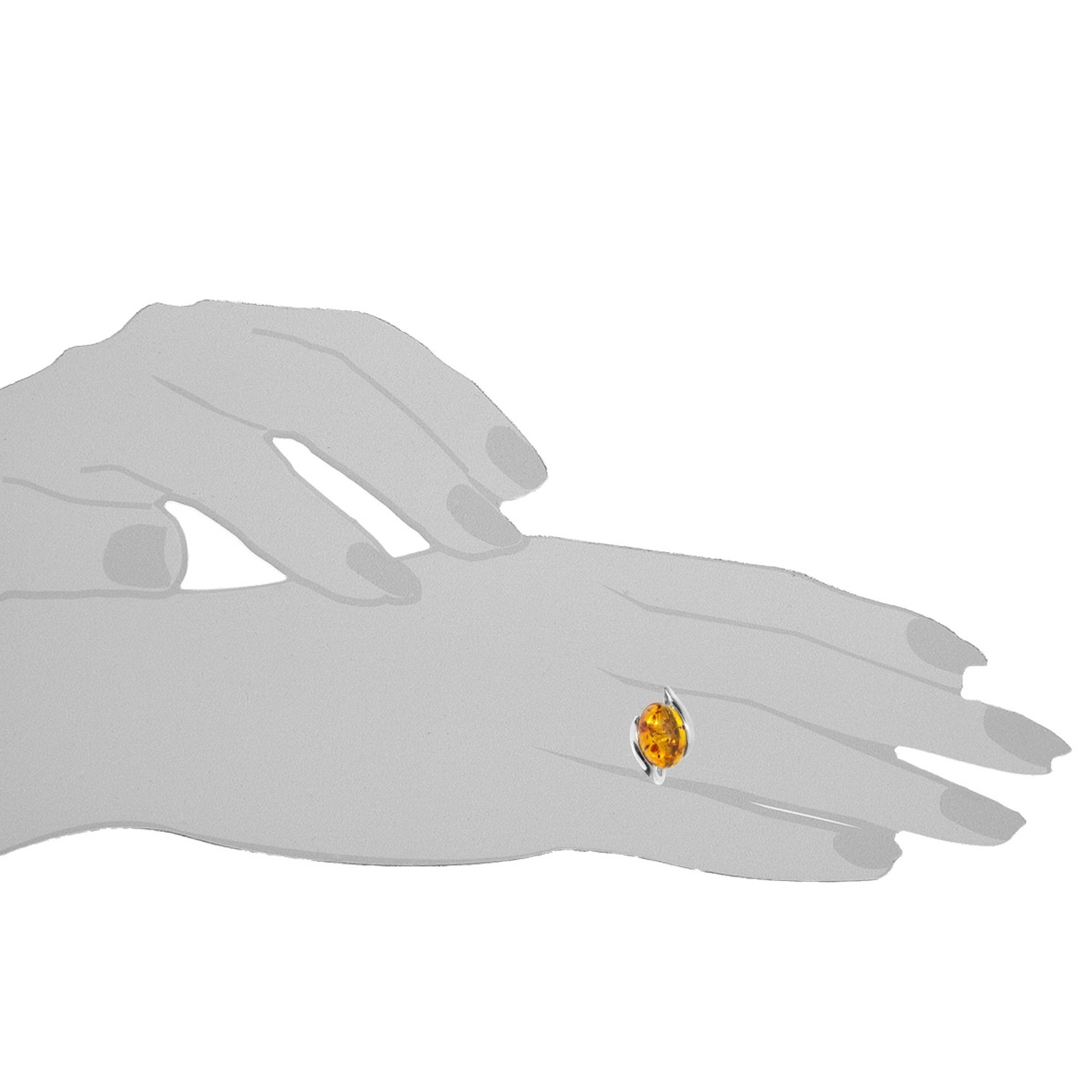 OSTSEE-SCHMUCK Fingerring »- Melanie - Silber 925/000 - Bernstein«