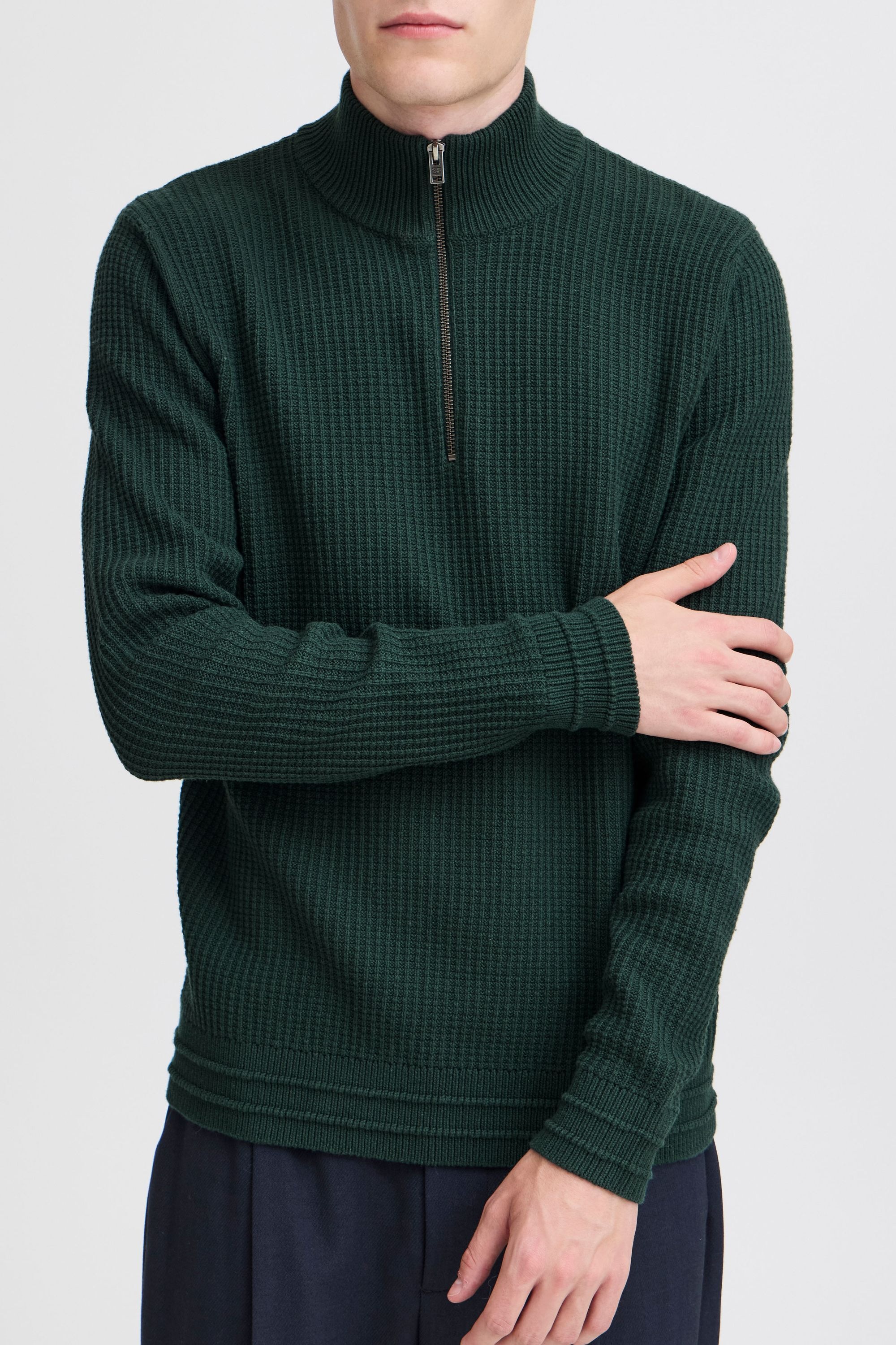 Casual Friday Troyer »Troyer CFKARL halfzip structured knit«