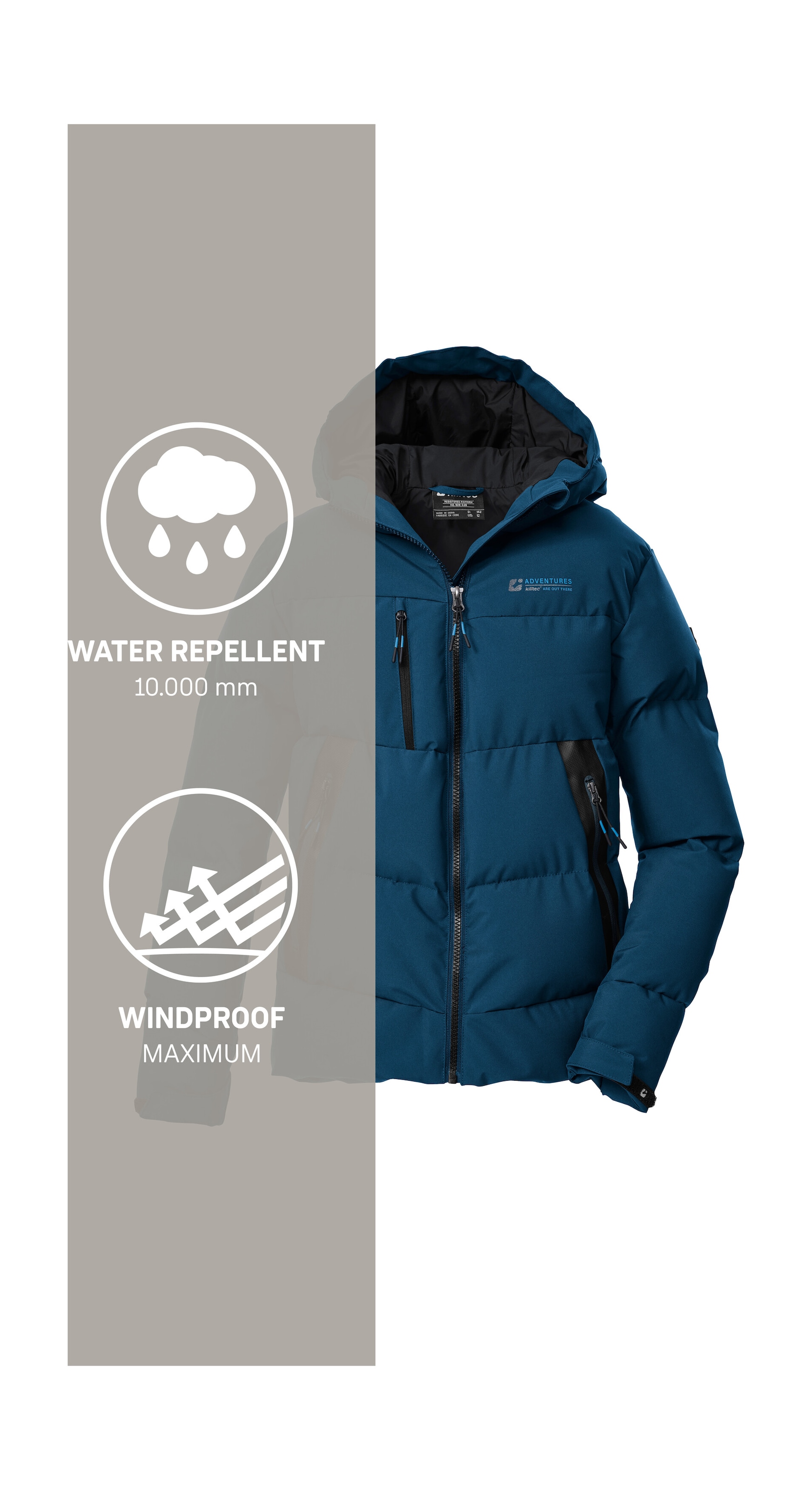 Killtec Steppjacke »KOW 239 BYS QLTD JCKT«, Winddichte, wasserabweisende Kinderjacke mit verstellbaren Bündchen