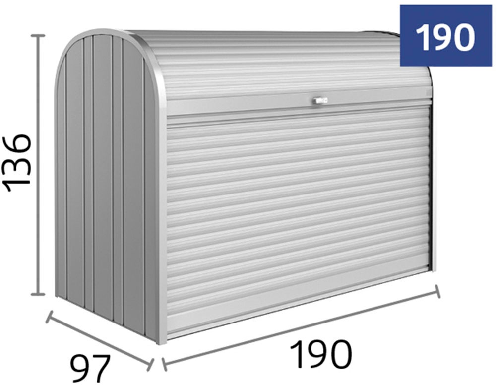 Biohort Gartenbox »STOREMAX Gr. 190, verschiedene Farben« 190x96,5x136 cm, Ideal als Mülltonnenboxoder Fahrradgarage