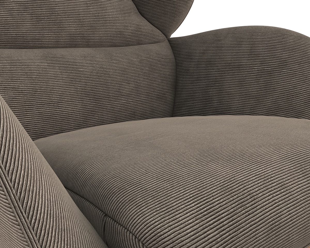 FLEXLUX Ohrensessel »Adria«, Stil & Komfort, organische Form, Fuß Eiche
