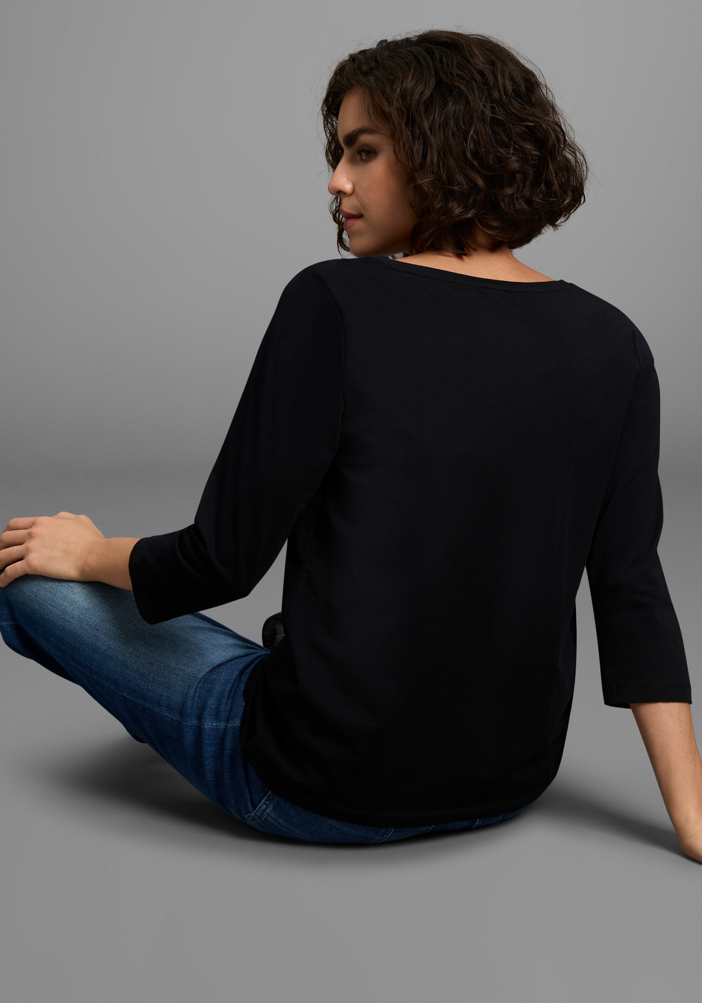 Laura Scott 3/4-Arm-Shirt, mit U-Boot-Ausschnitt - NEUE KOLLEKTION günstig online kaufen