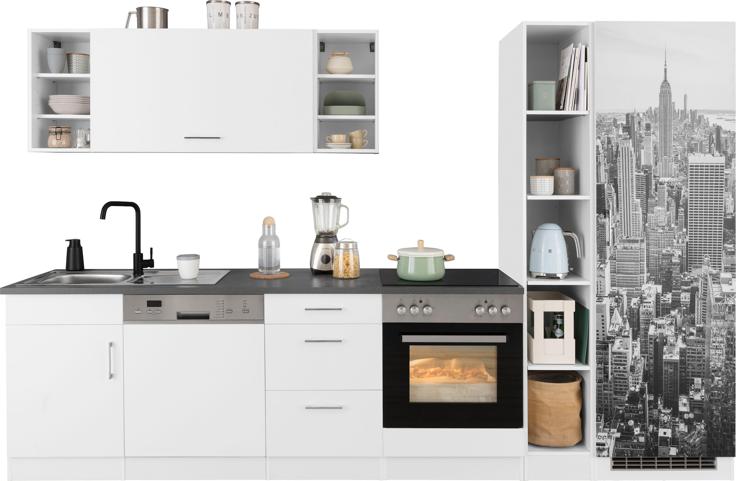 KOCHSTATION Küchenzeile "KS-Paris – Küchen mit einzigartigen Fotomotiven au günstig online kaufen