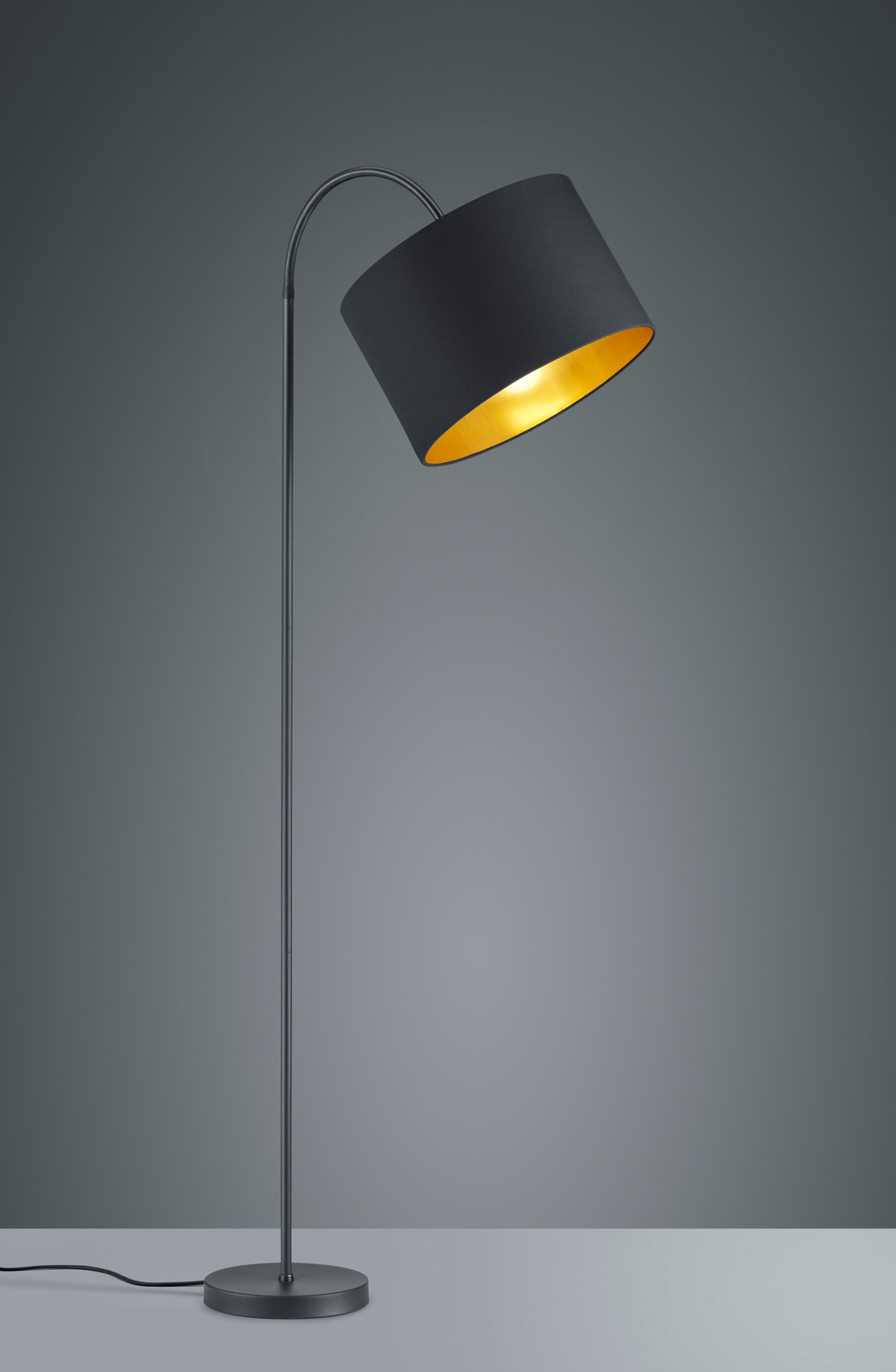 my home Stehlampe »JOSIE«, Leuchtmittel E27 | ohne Leuchtmittel, Stehleuchte mit flexiblem, schwenkbaren Schirm