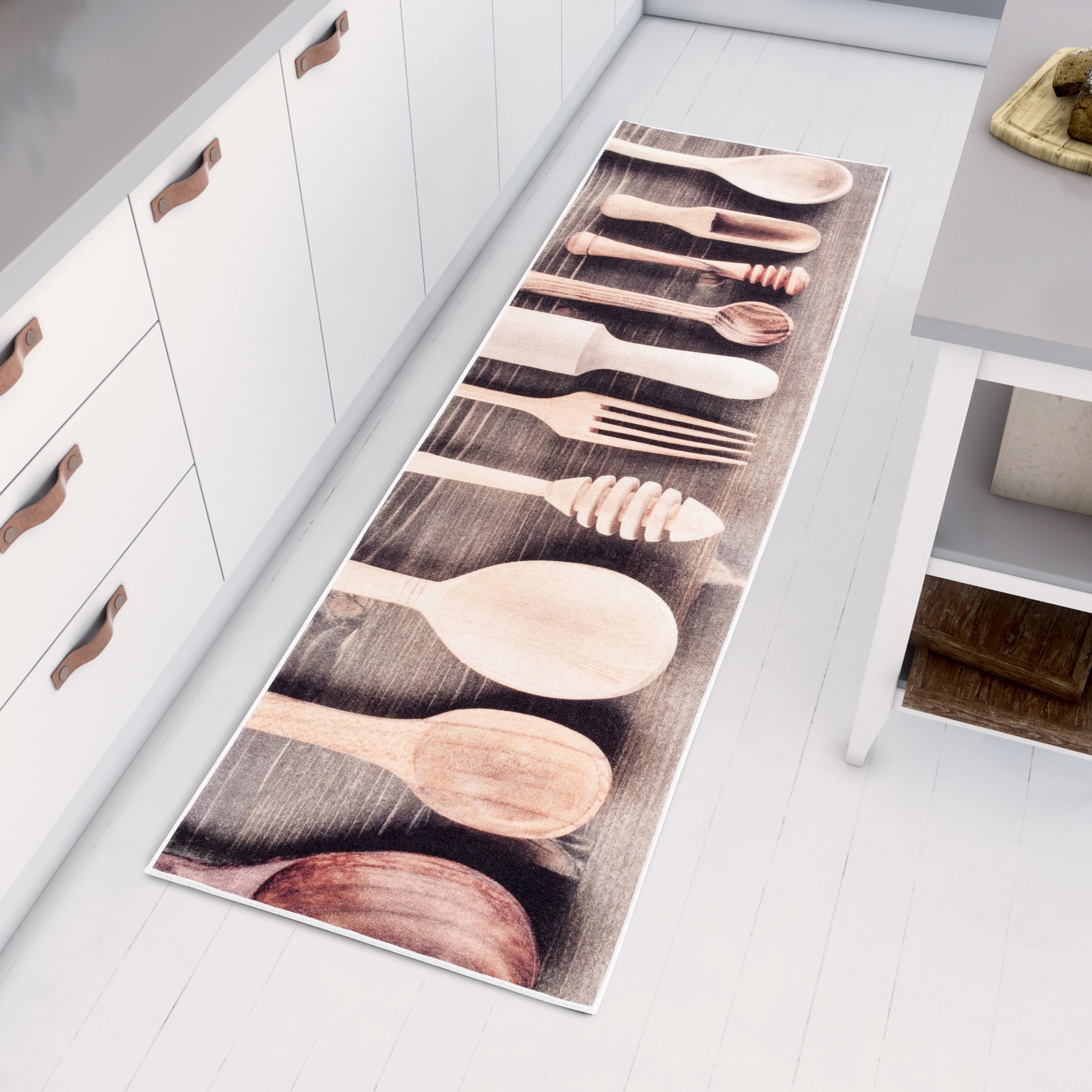 Sehrazat Küchenläufer »Caimas 3006« rechteckig 6 mm Höhe Bedruckt, waschbar, rutschhemmend, Küchen Utensilien
