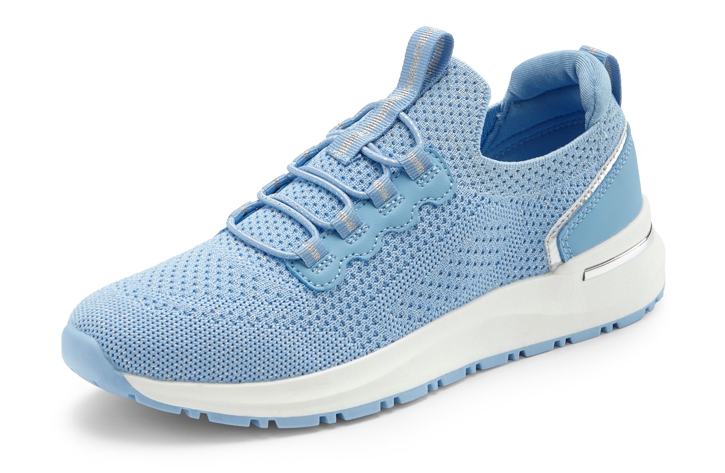 Vivance Sneaker »Freizeitschuh, Halbschuh,«  aus Textil zum Reinschlüpfen mit elastischen Schnürbändern VEGAN