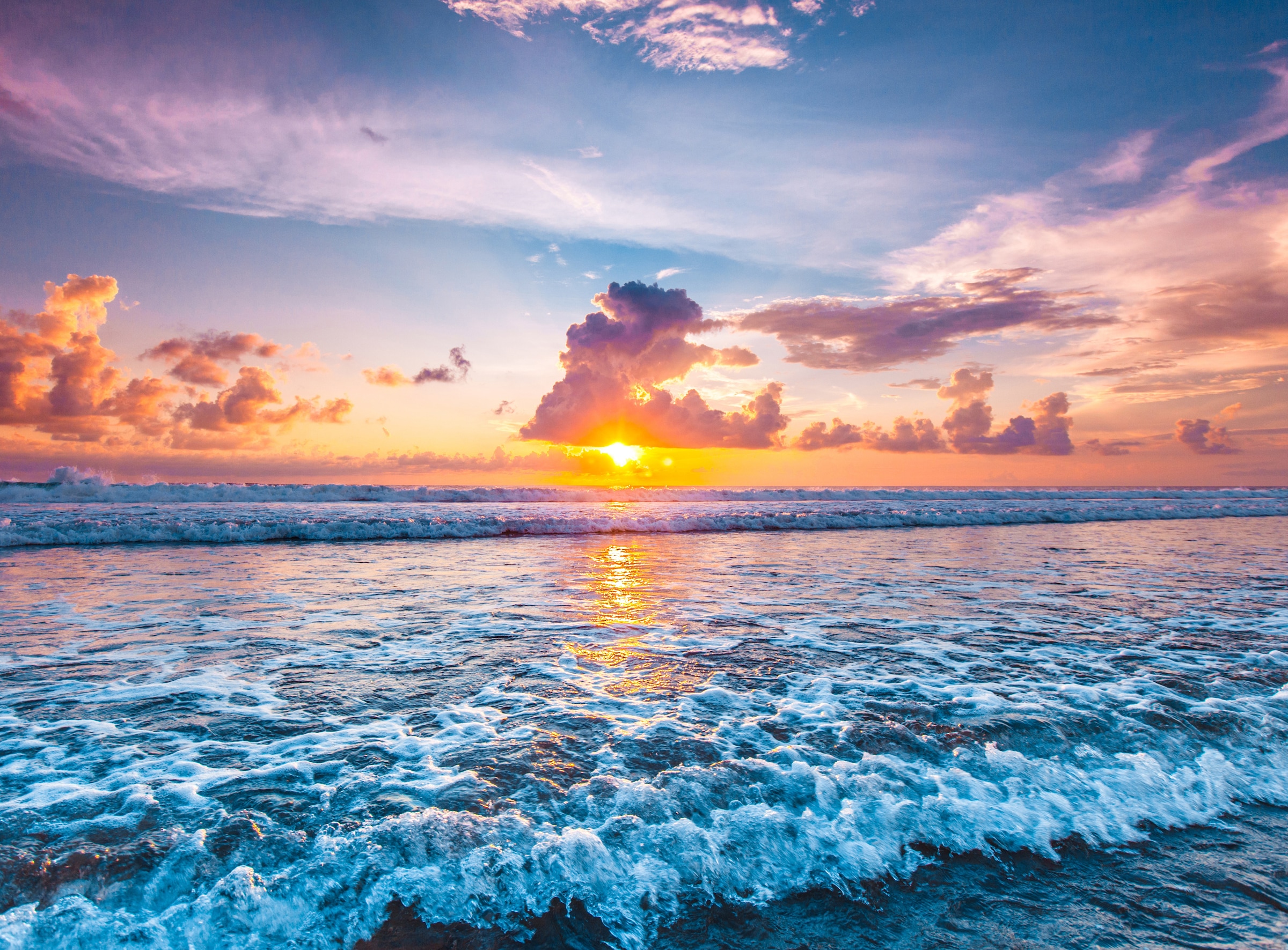 Papermoon Fototapete "Ocean Sunset Beach" glatt günstig online kaufen