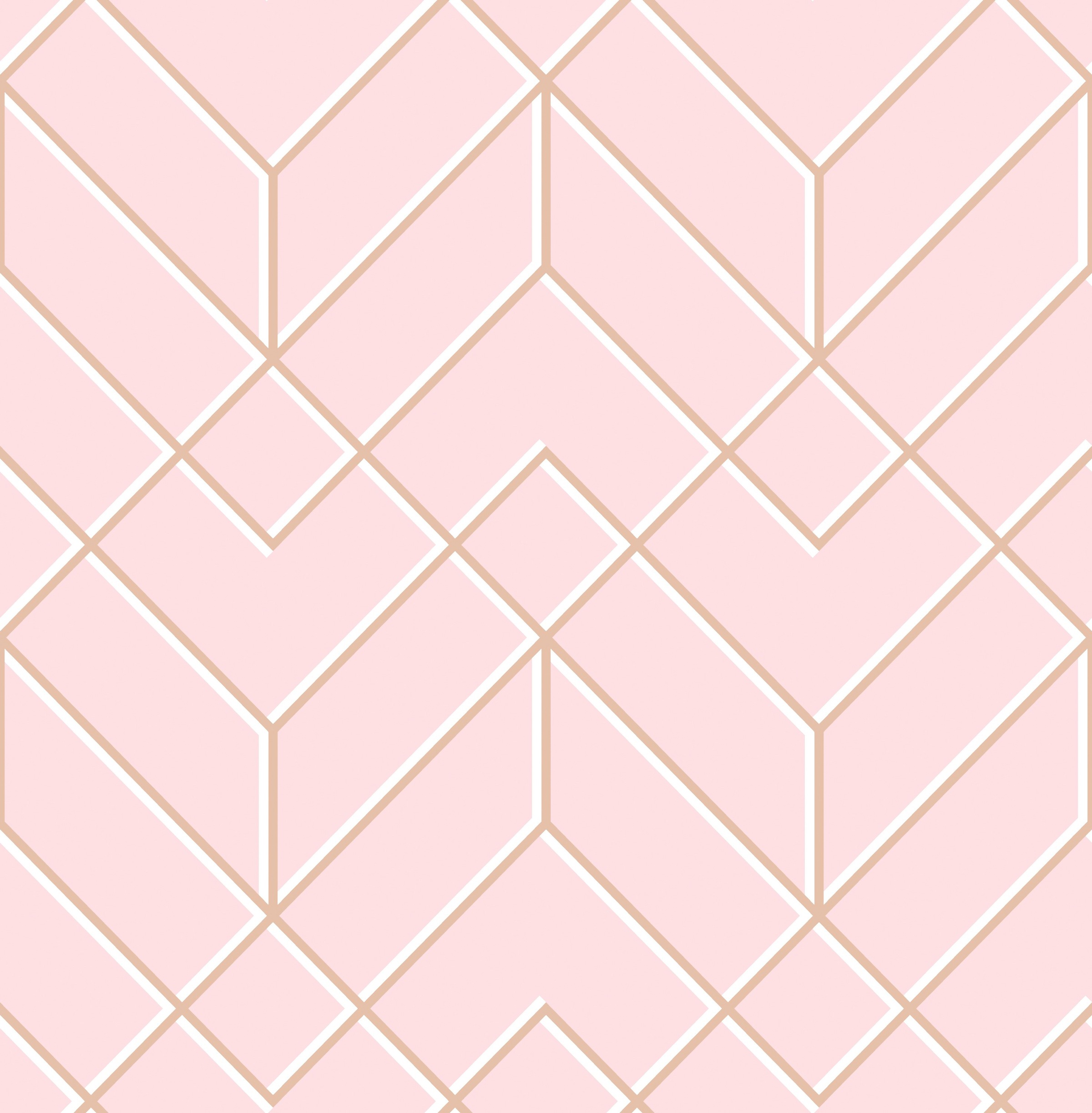 Superfresco Easy Vliestapete "Losanges filaires" gemustert aufgeschäumt Losanges filaires rosa 1000x52cm
