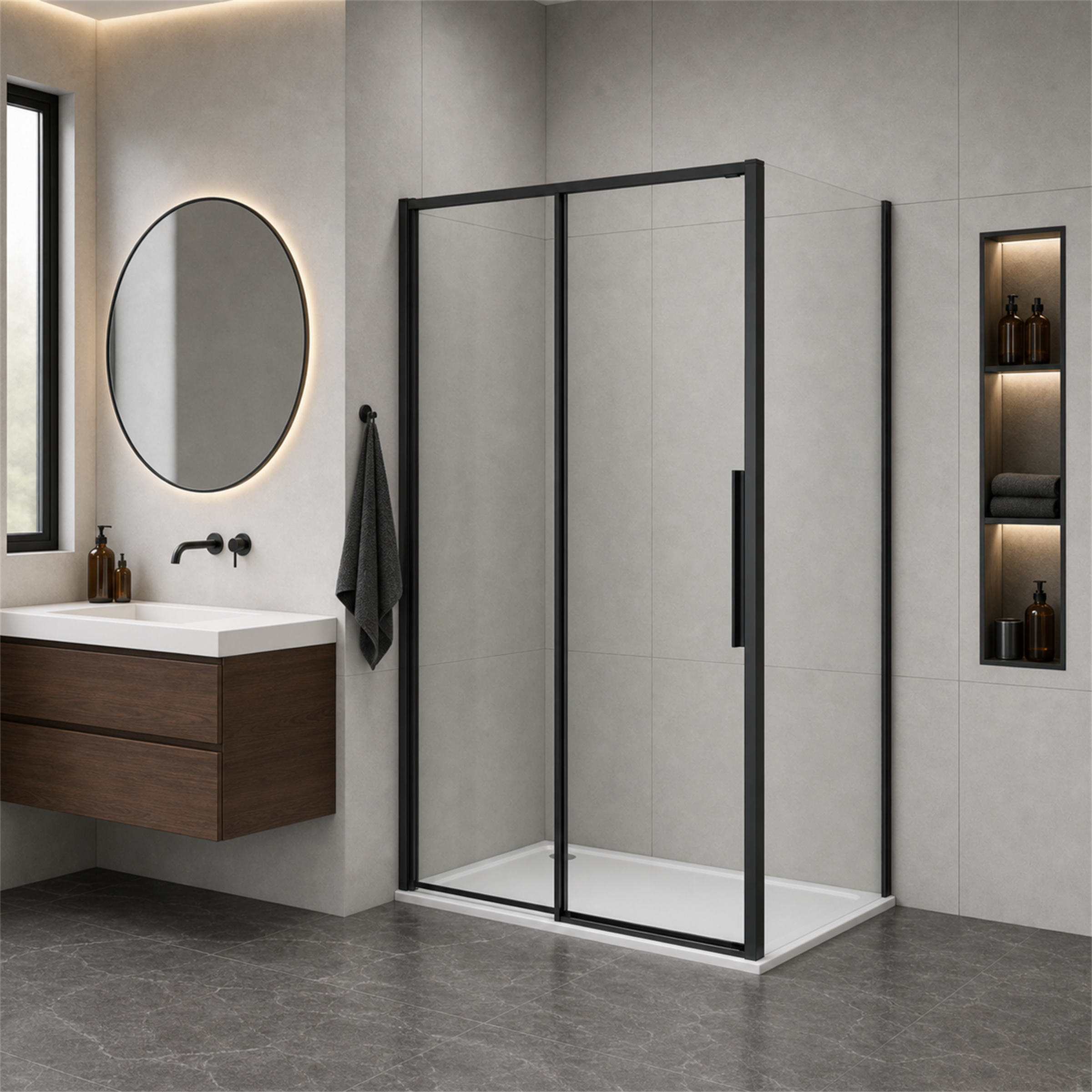 welltime Eckdusche »Pienza« Rechteckige Dusche mit Softclose