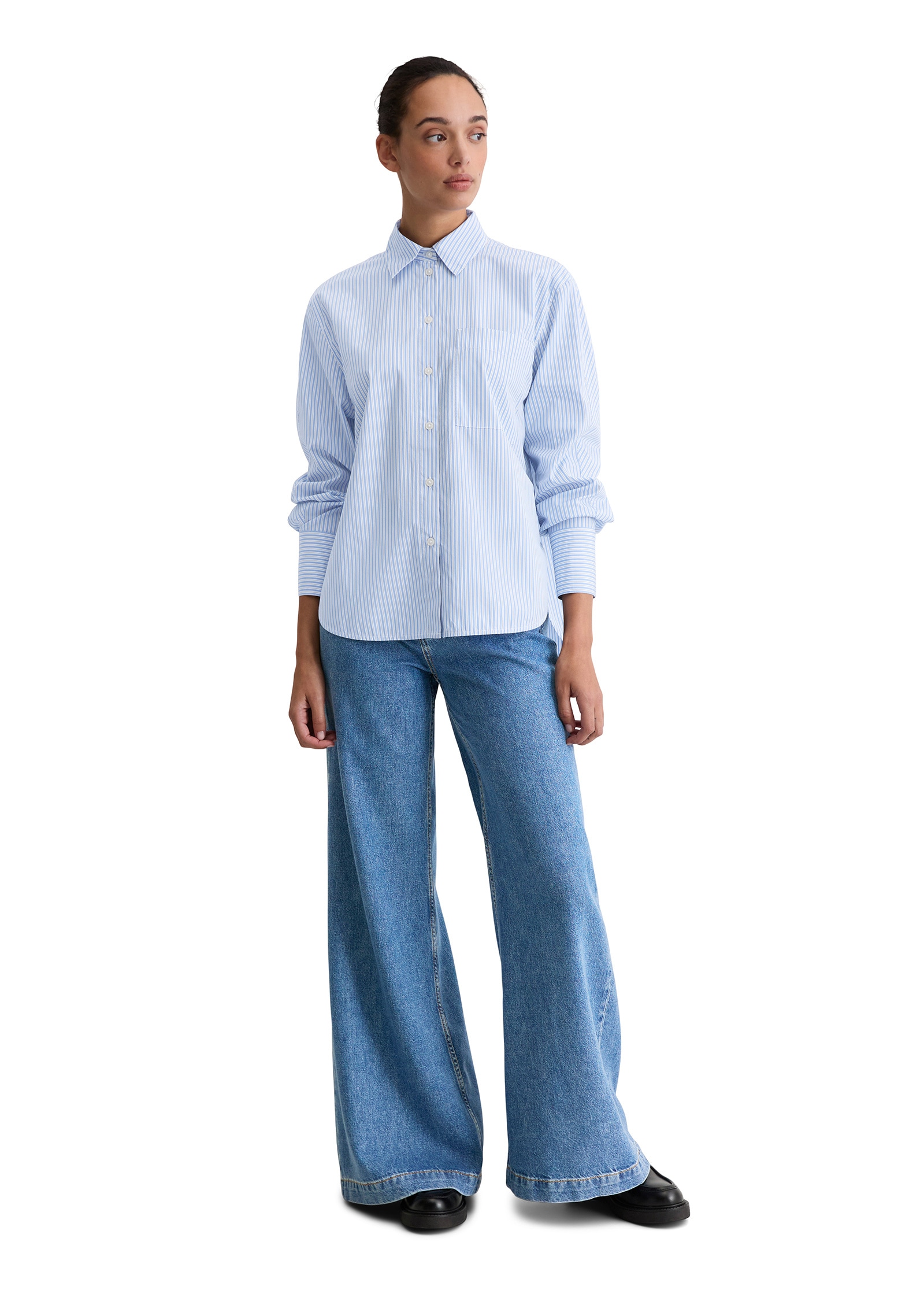 Marc O'Polo Langarmbluse »aus Premium-Baumwoll-Popeline«