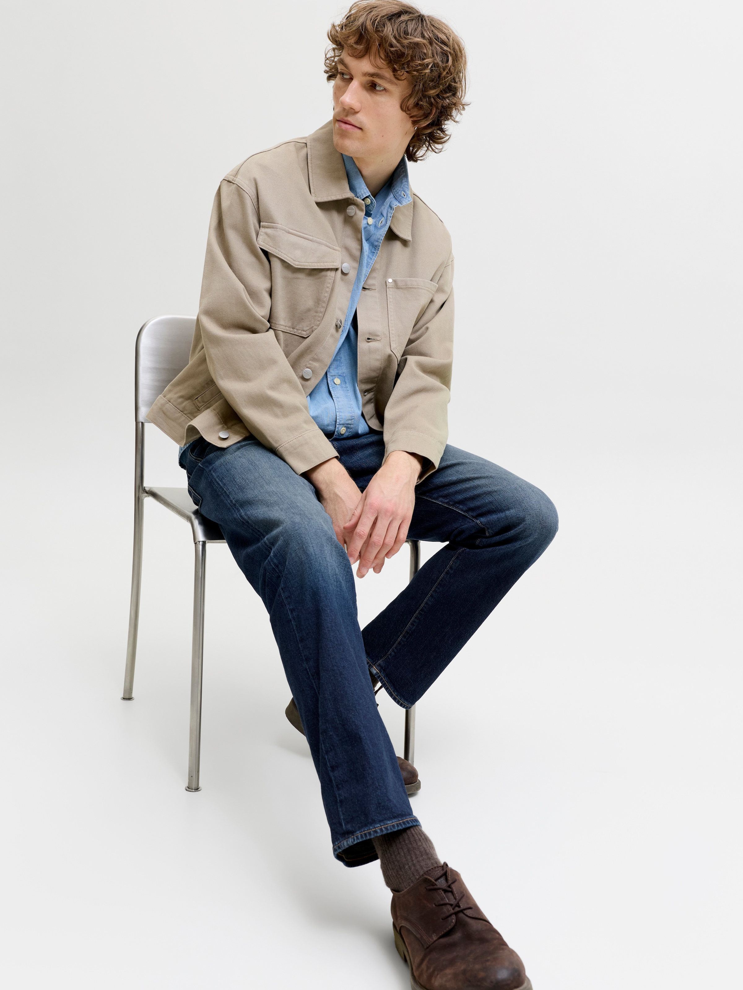 Jack & Jones Relax-fit-Jeans »JJICHRIS JJICON JOS« Baumwollmischung, relaxed fit