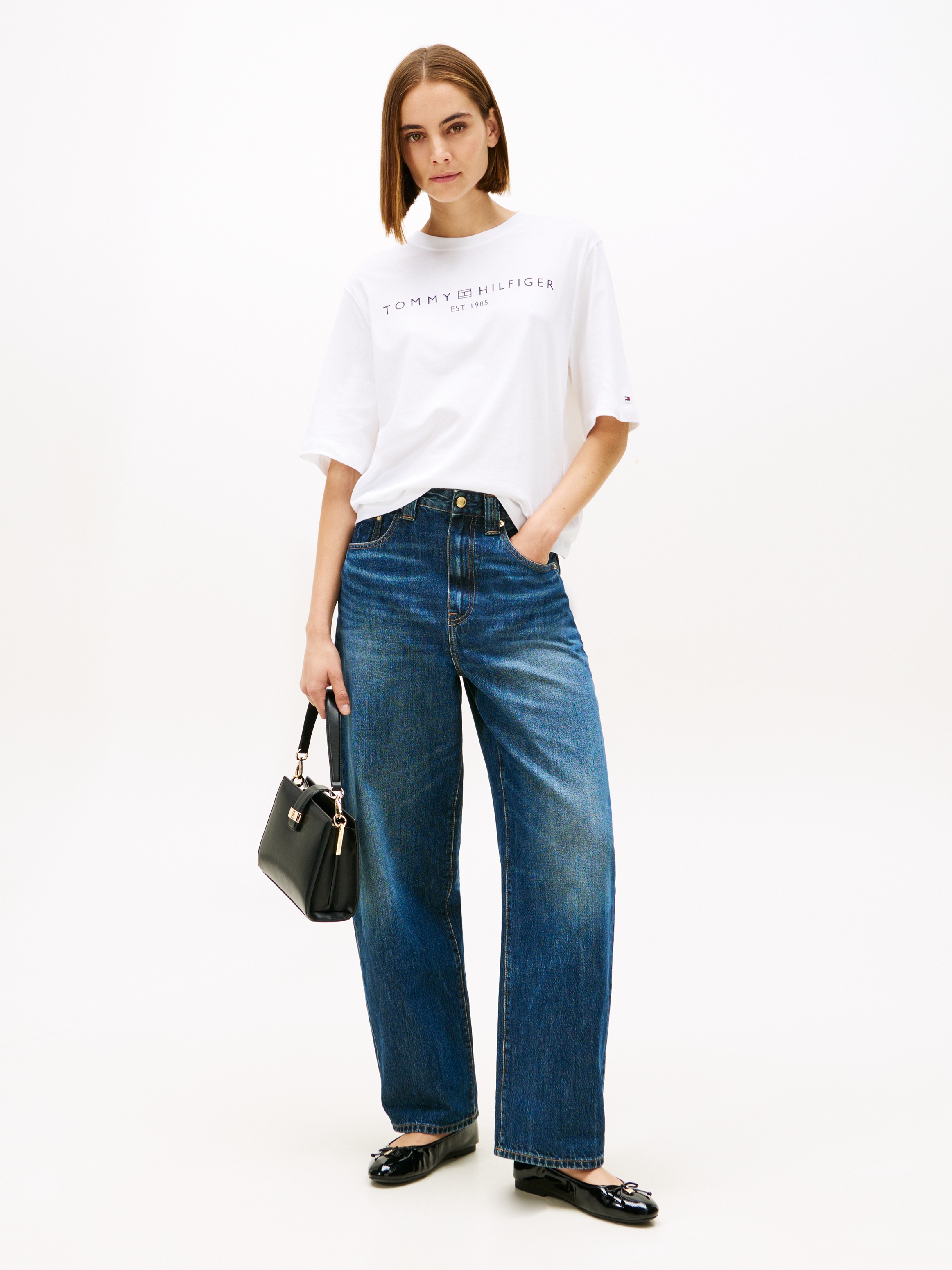 Thumbnail - Tommy Hilfiger Langarmshirt "CORP LOGO TRAPEZE C-NK TEE"