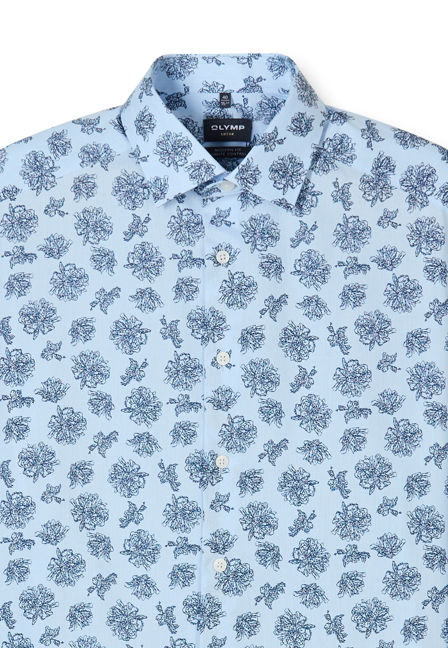 OLYMP Luxor 24/Seven Men's Shirt Blue 46 8
