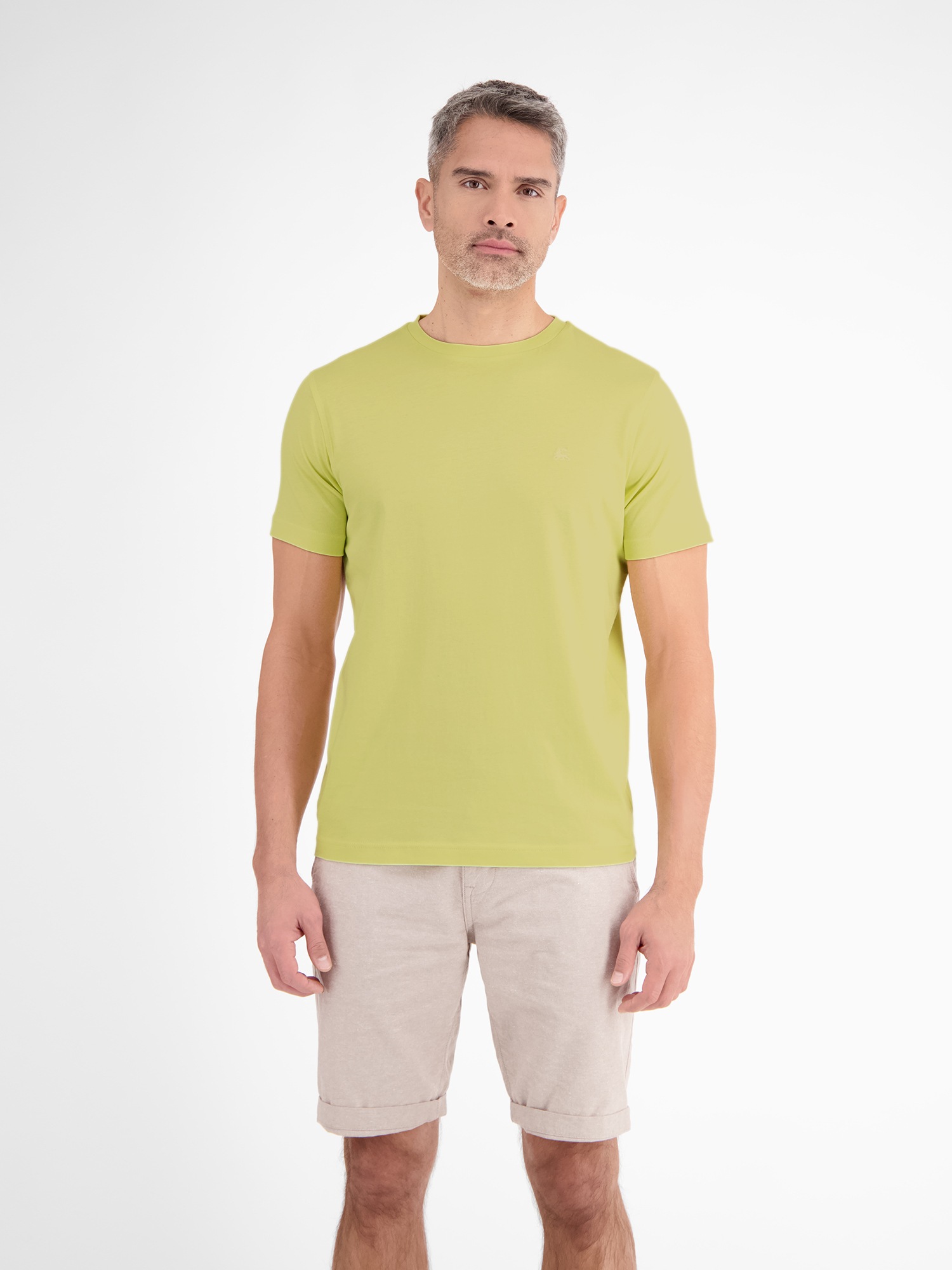 LERROS T-Shirt "Basic T-Shirt mit Logostitch" günstig online kaufen