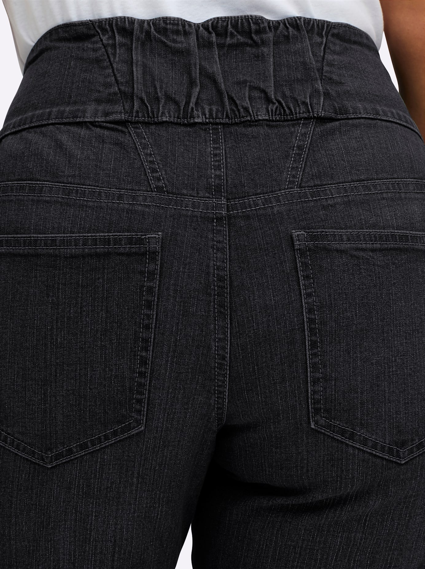 Sheego Anne Curvy Jeans Black Denim Size 48 6