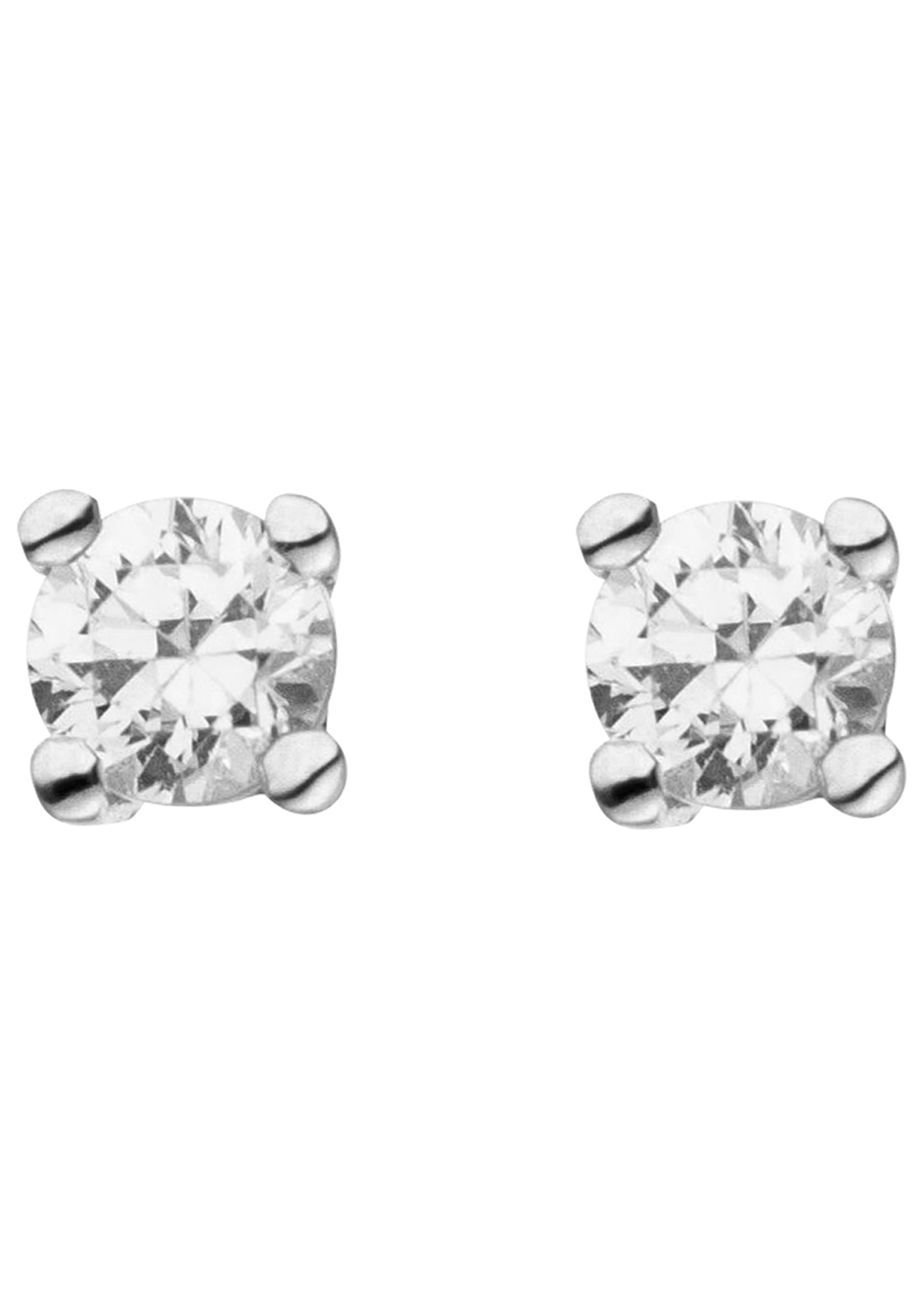 JOBO Paar Ohrstecker »Ohrringe Solitär Diamanten Brillanten 0,14 ct.« 585 Weißgold