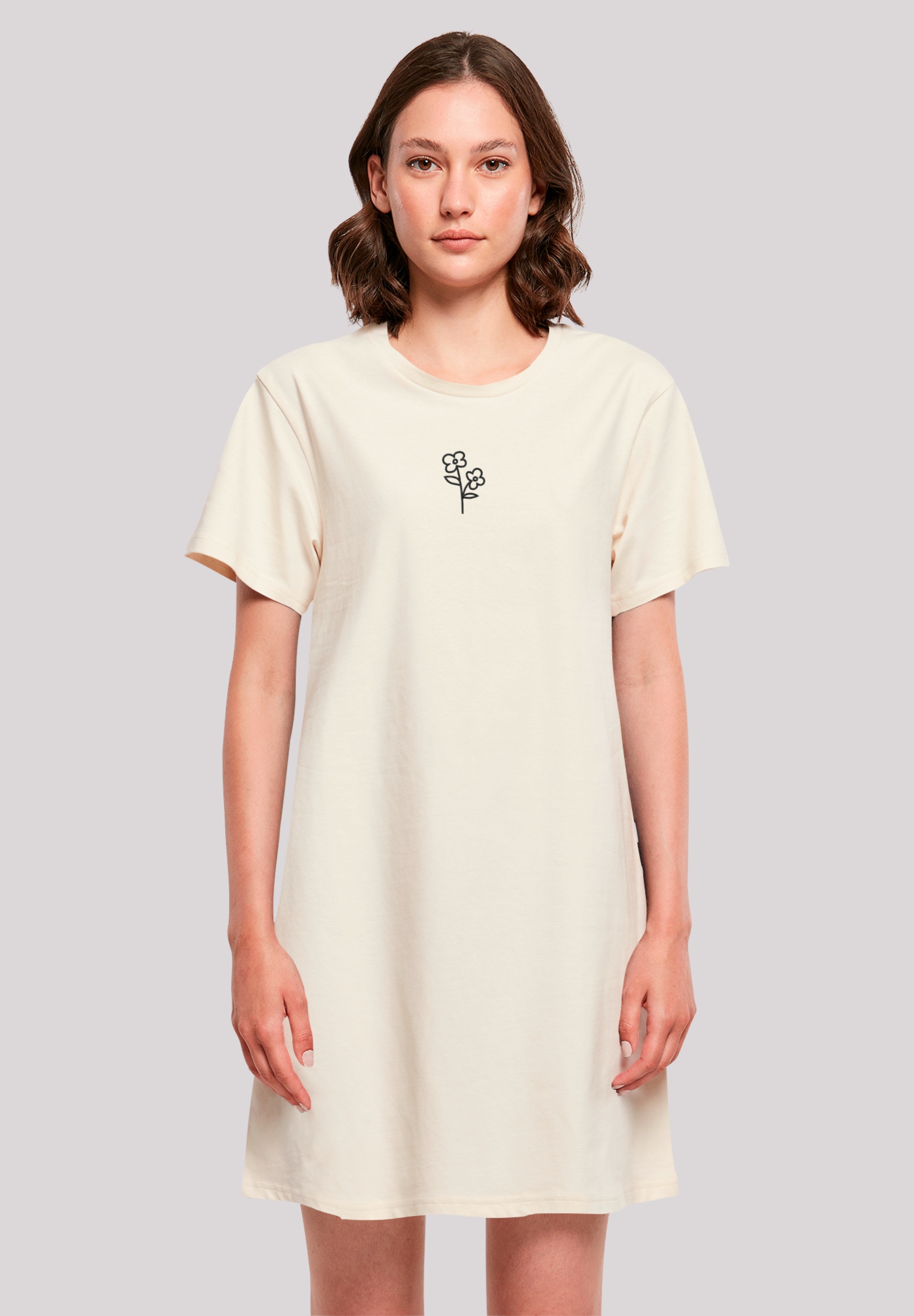 F4NT4STIC Shirtkleid "Handdrawn Flower Pink Bestickt", Premium Qualität günstig online kaufen