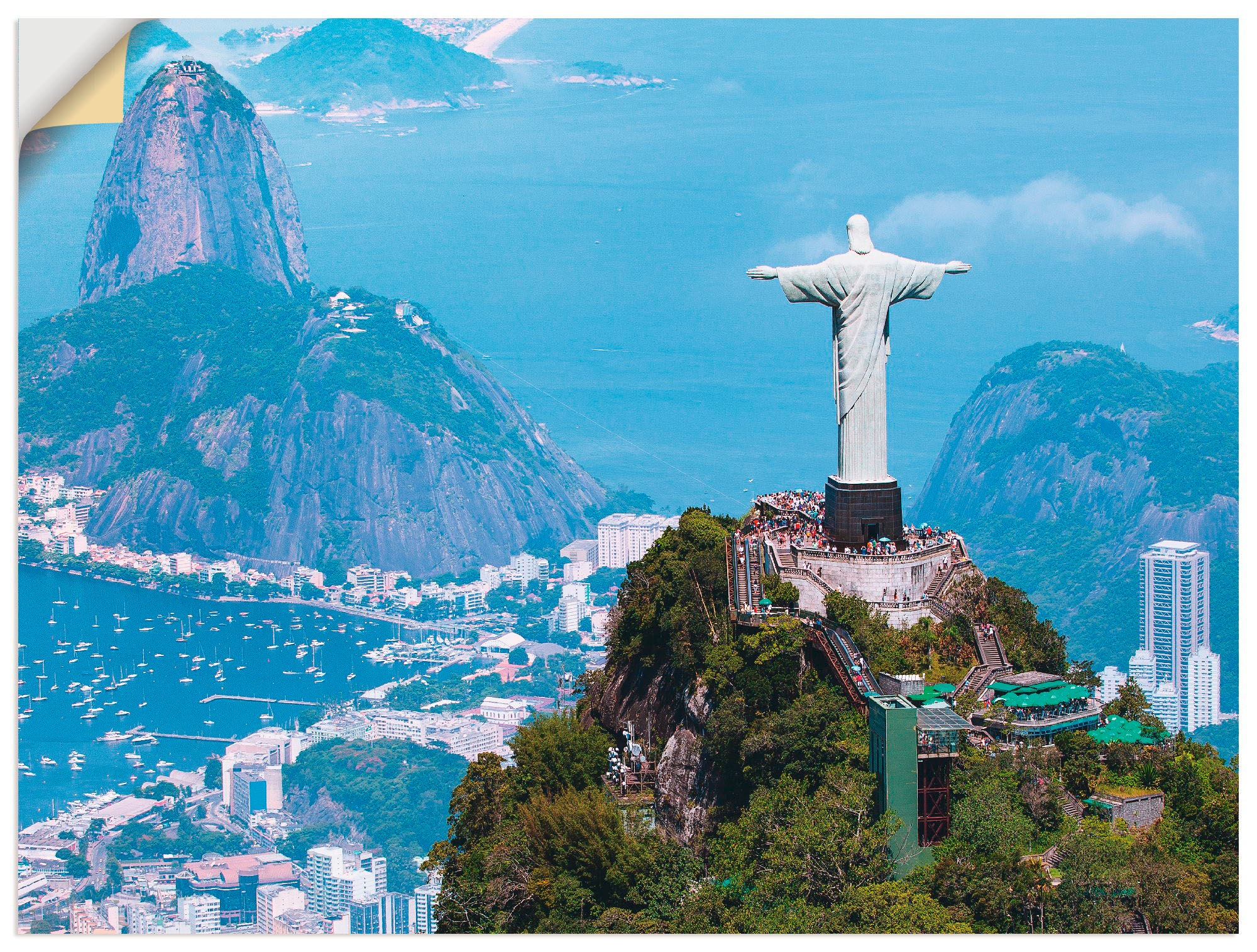 Artland Wandbild "Rio de Janeiro mit Cristo", Gebäude, (1 St.), als Alubild günstig online kaufen