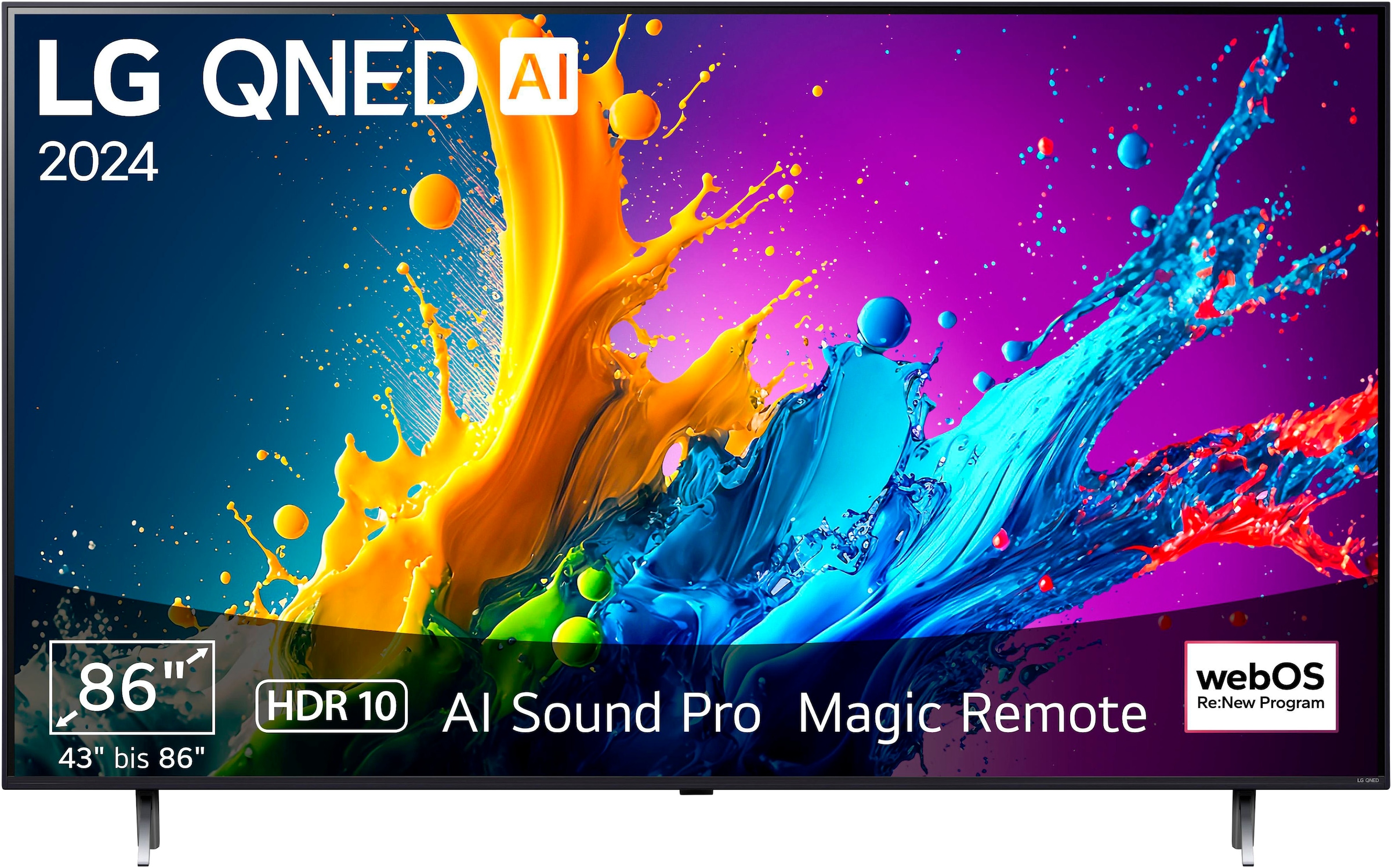 QNED-Fernseher »86QNED80T6A«, 4K Ultra HD, Smart-TV