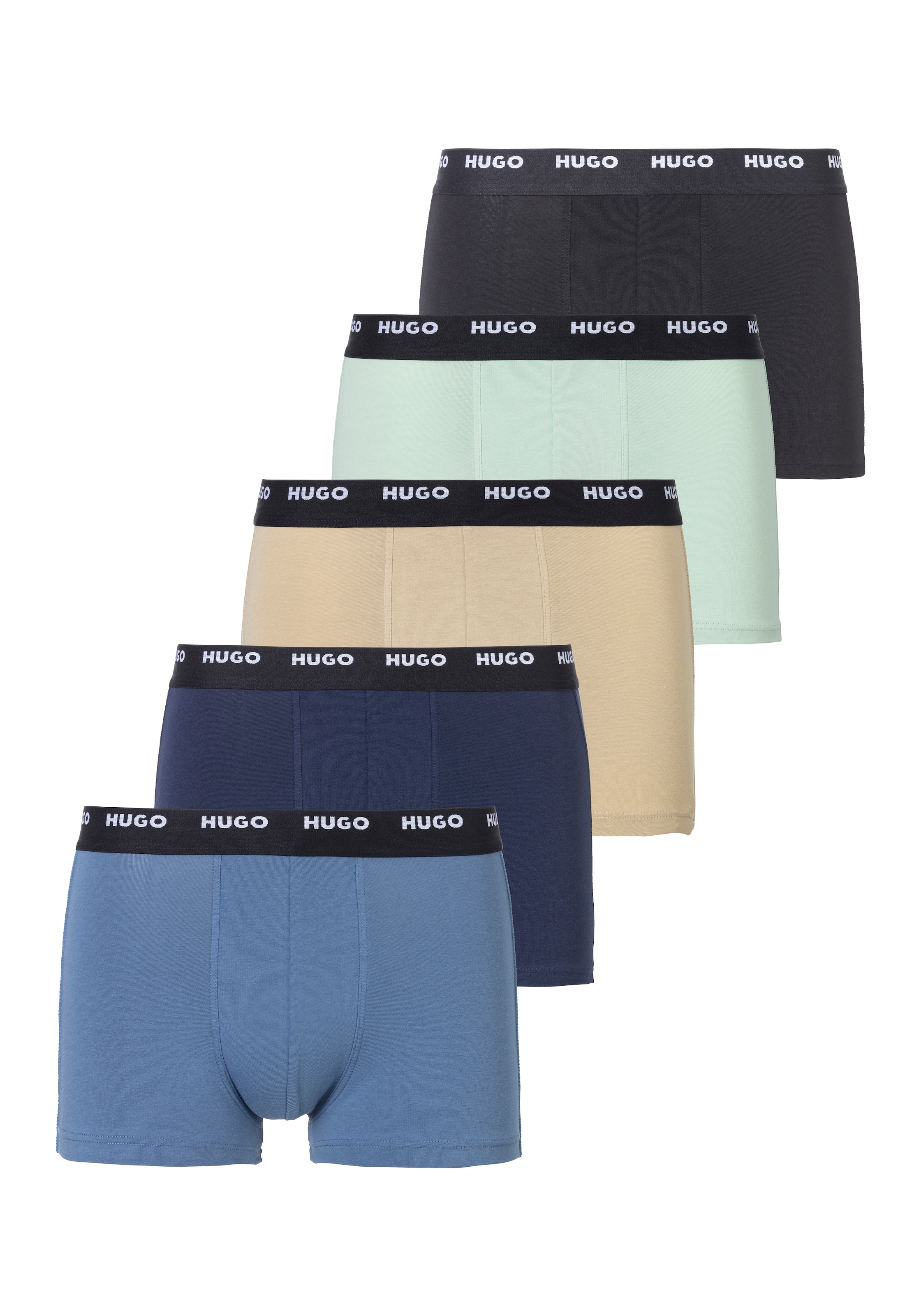 HUGO Underwear Trunk "TRUNK FIVE PACK", (Packung, 5 St., 5er Pack), mit HUGO Logo-Elastikbund