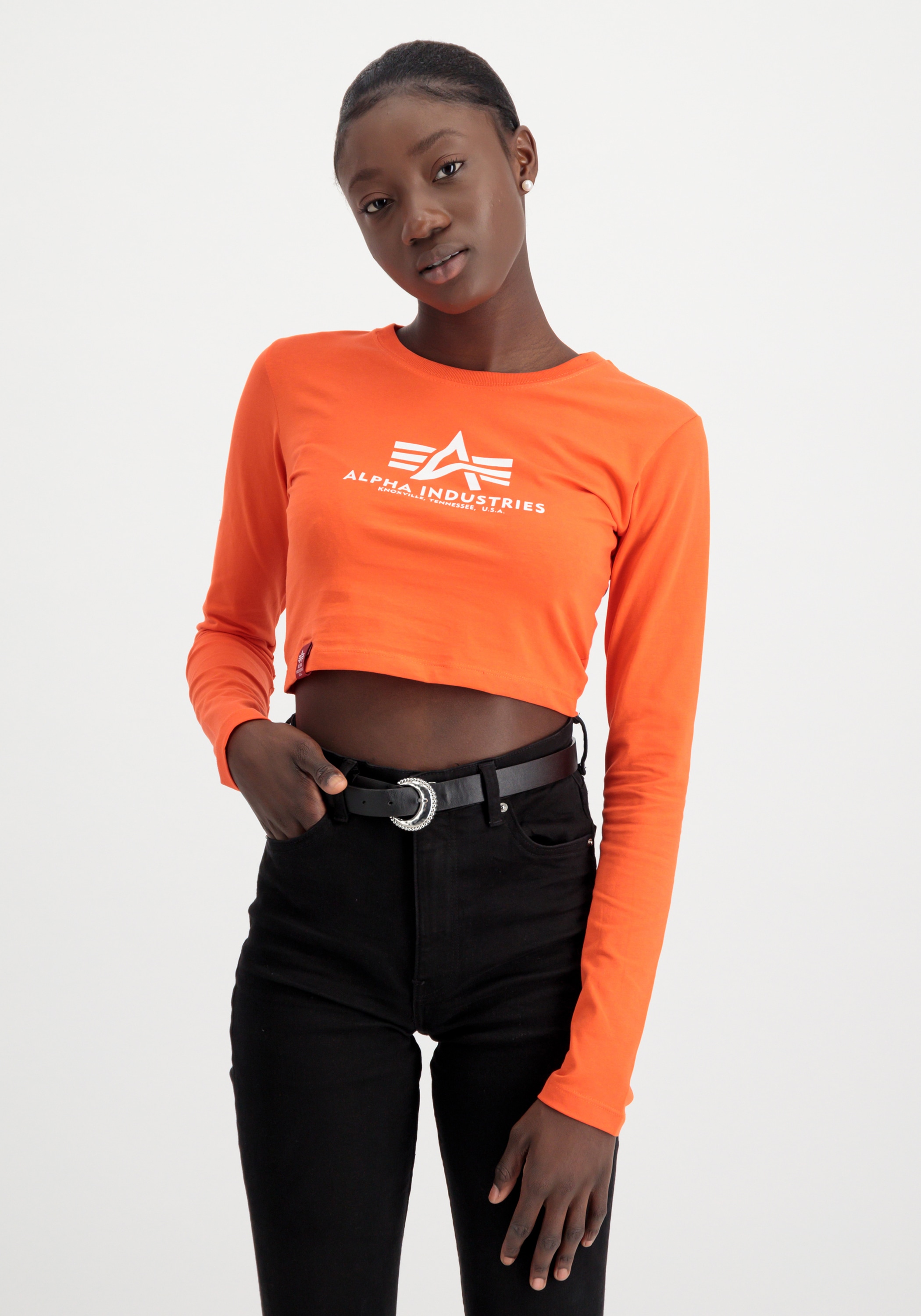 Alpha Industries Sweater "Alpha Industries Women - Longsleeves Basic Cropped LS Wmn"