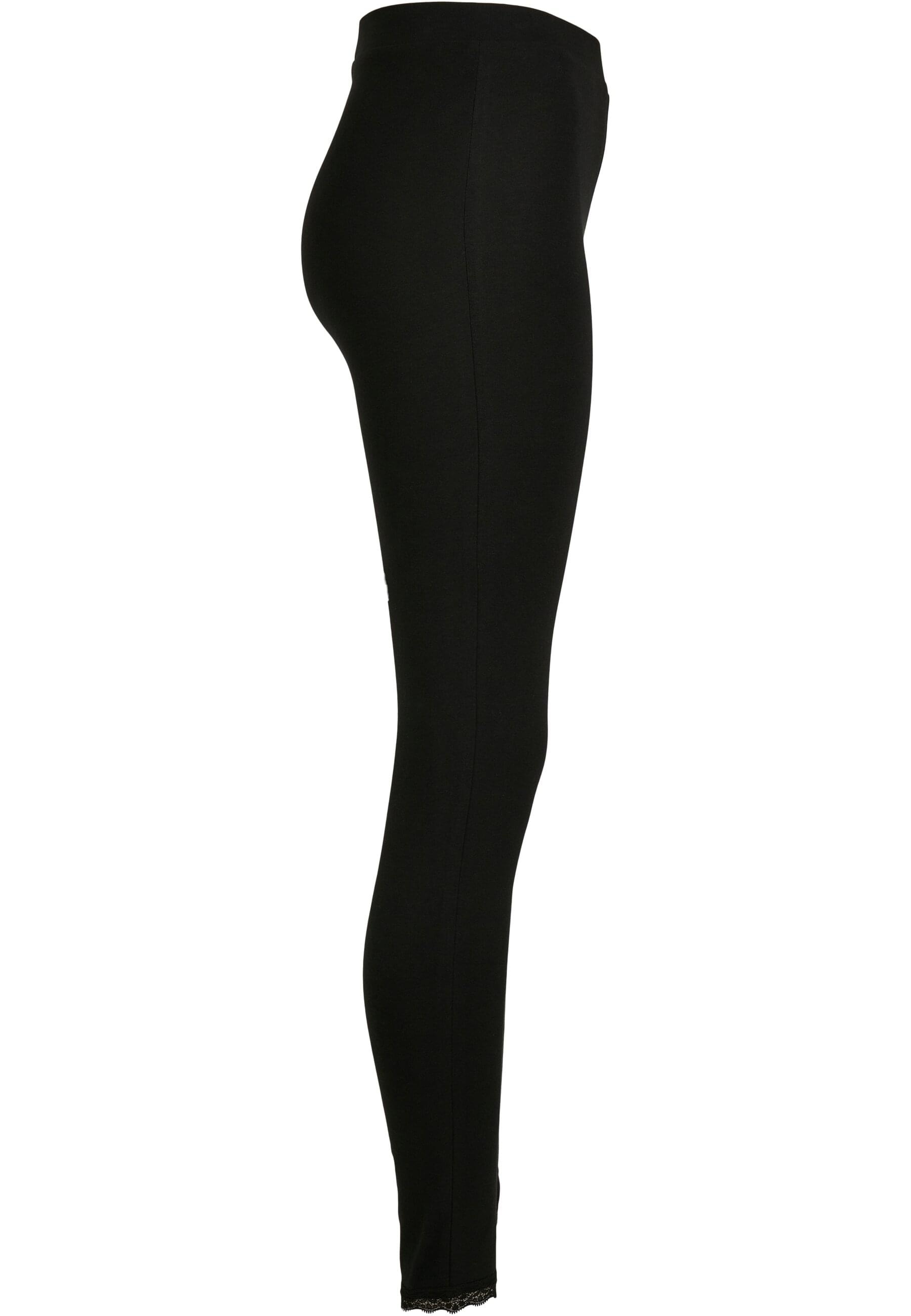URBAN CLASSICS Leggings »Urban Classics Damen Ladies Lace Hem Leggings«, (1 tlg.)