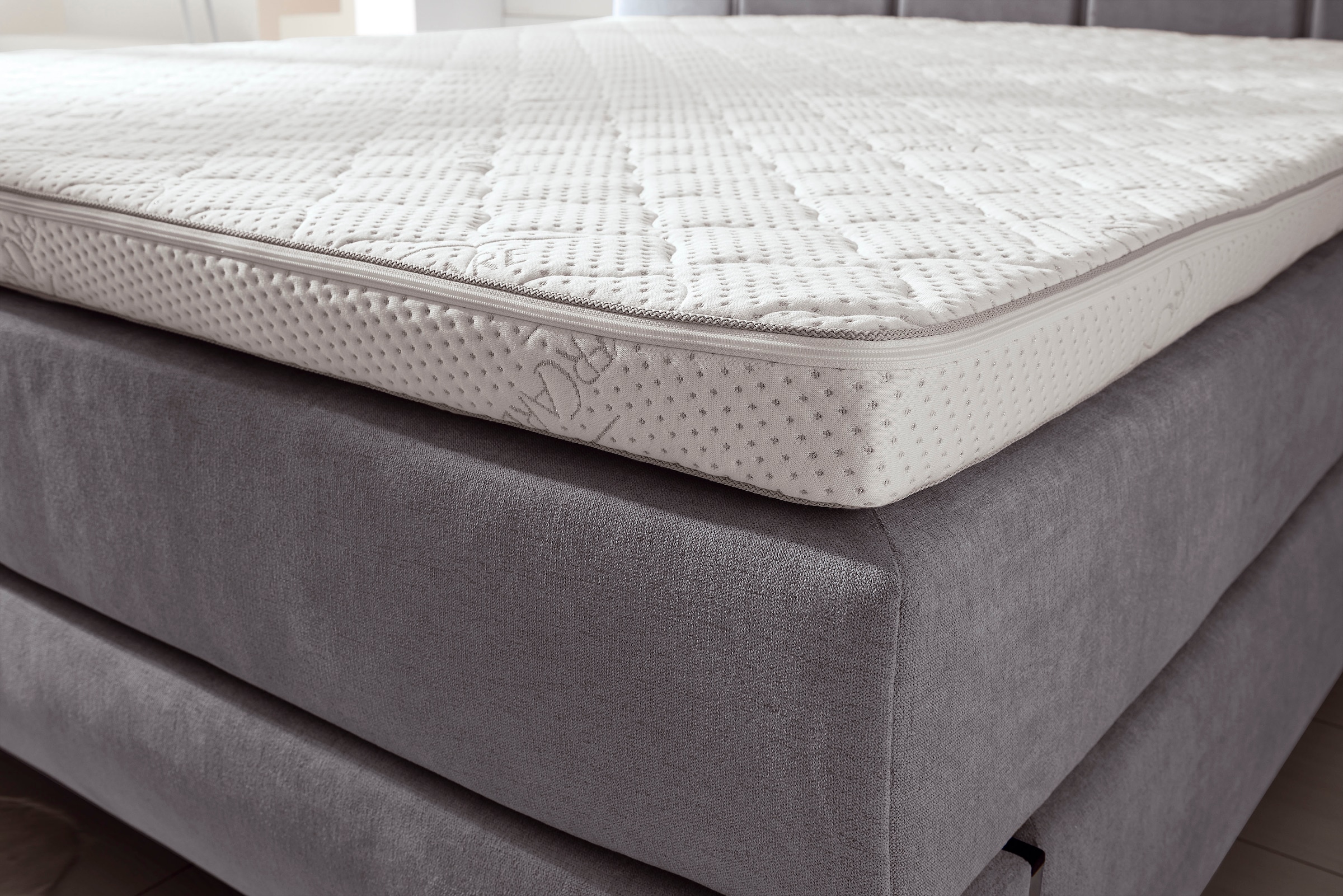 set one by Musterring Topper »Florida Silvercare Viscoschaum«, (1 St.), Memory-Schaum, mit Stretch-Doppeltuch-Bezug mit Silver Protect