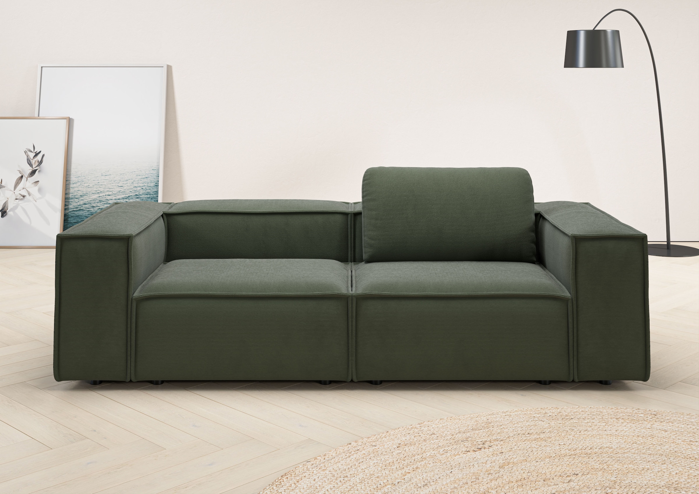 Home affaire 2-Sitzer "Watertown, modernes Sofa 246 cm breit, auch in Feinc günstig online kaufen