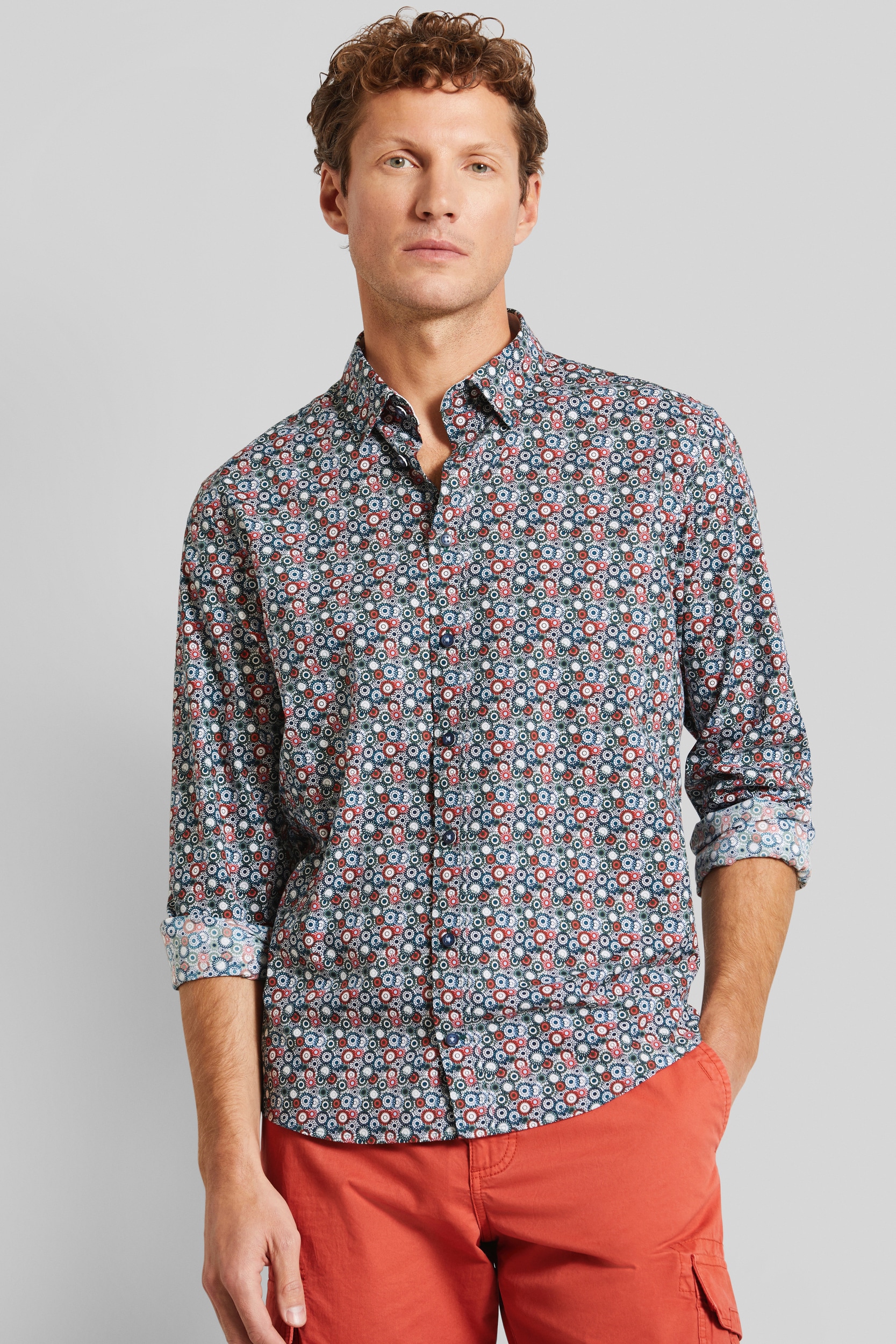 Langarmhemd, mit Under-Button-Down